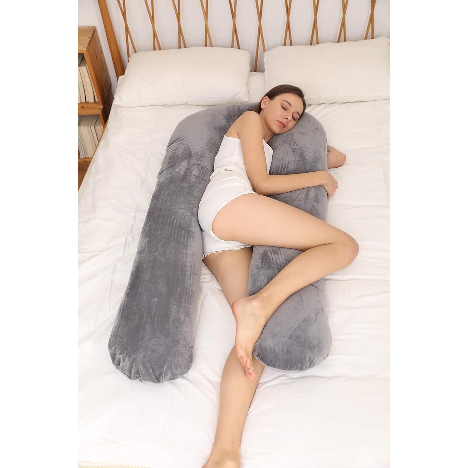 Almohada Corporal EVOLIVE Forma de U 140 cm con Funda Desmontable