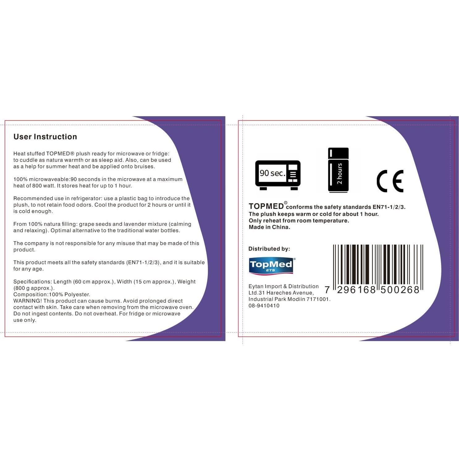 Almohada de Termoterapia TopMed ETS con Semillas de Uva - Verde