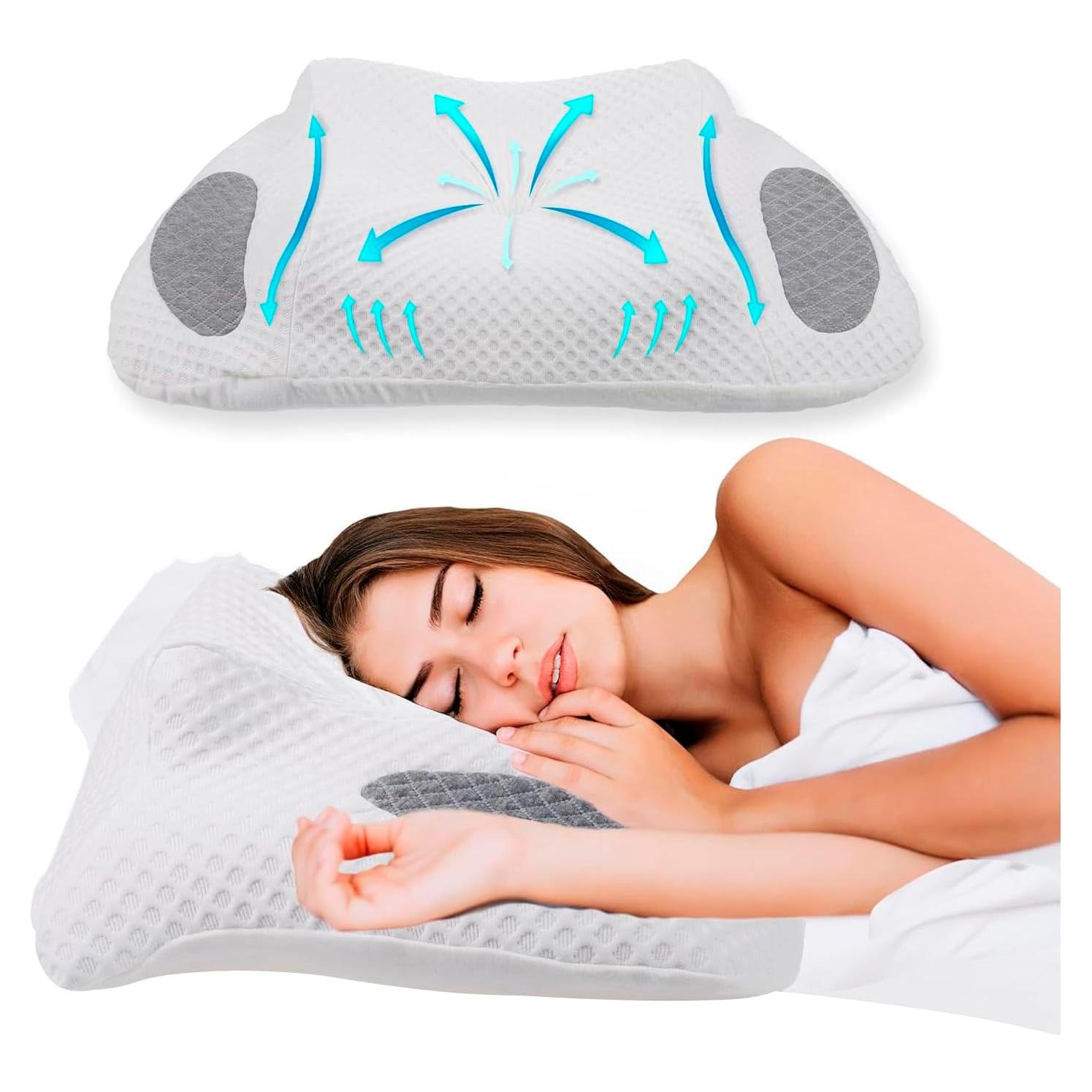 Almohada Cervical TRANQUILUXE Espuma Viscoelástica Ajustable 35x60cm