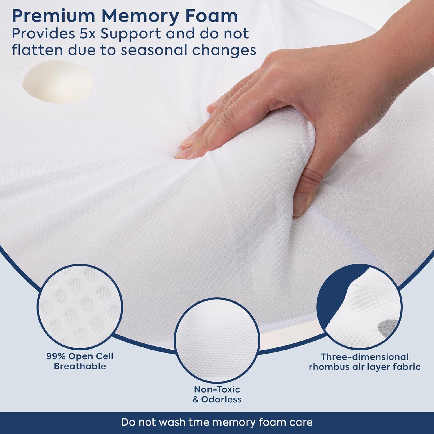 Almohada Cervical TRANQUILUXE Espuma Viscoelástica Ajustable 35x60cm