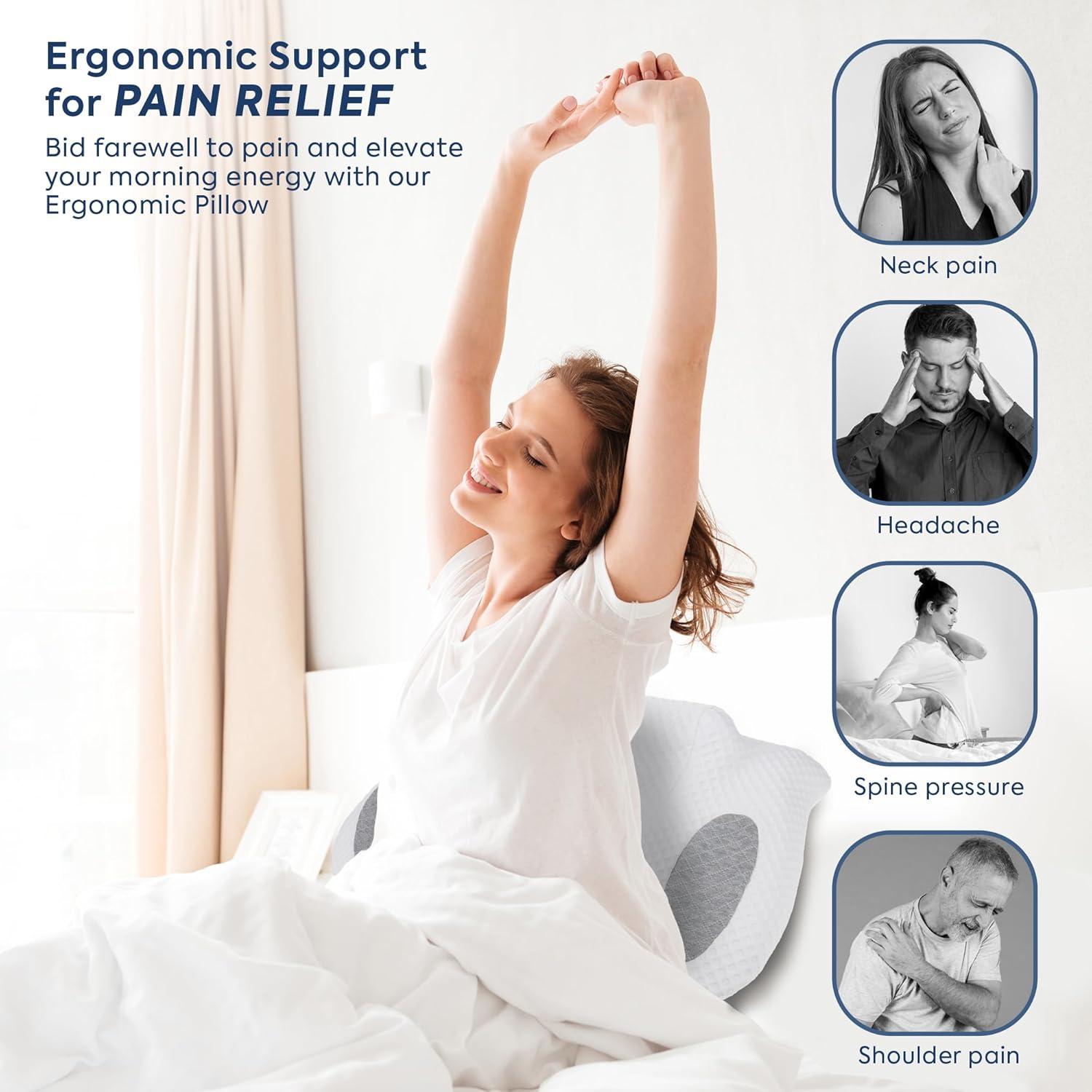 Almohada Cervical TRANQUILUXE Espuma Viscoelástica Ajustable 35x60cm