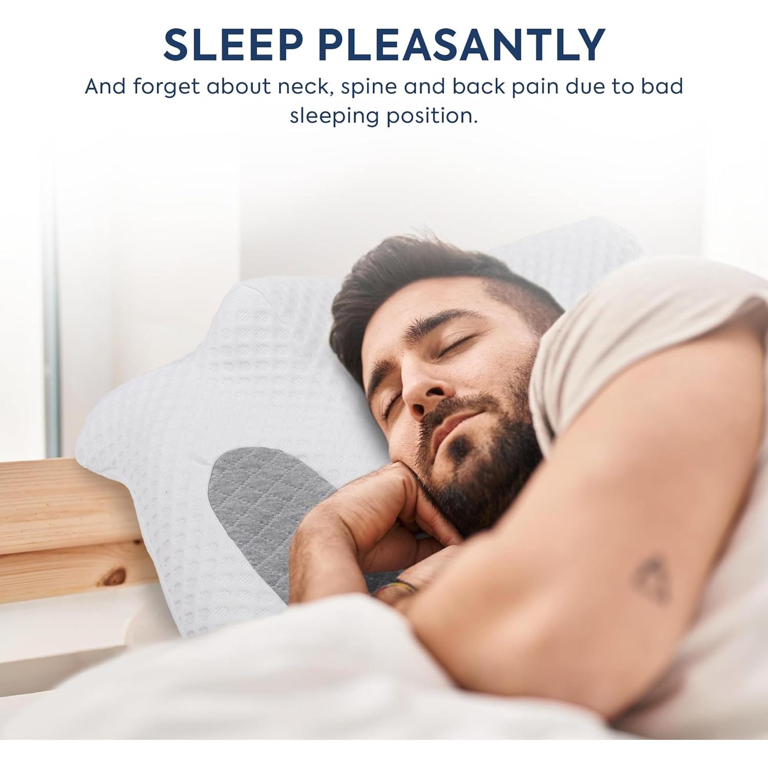 Almohada Cervical TRANQUILUXE Espuma Viscoelástica Ajustable 35x60cm