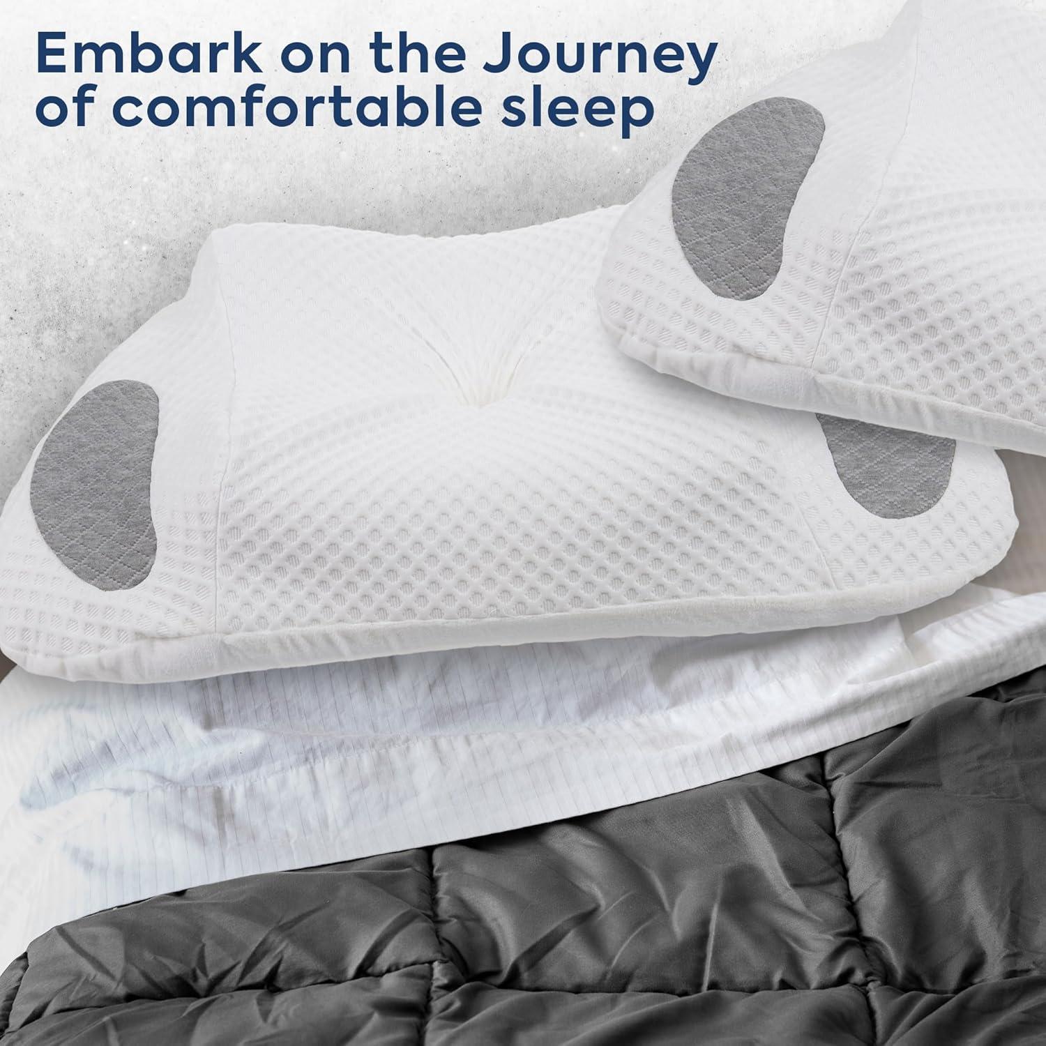 Almohada Cervical TRANQUILUXE Espuma Viscoelástica Ajustable 35x60cm