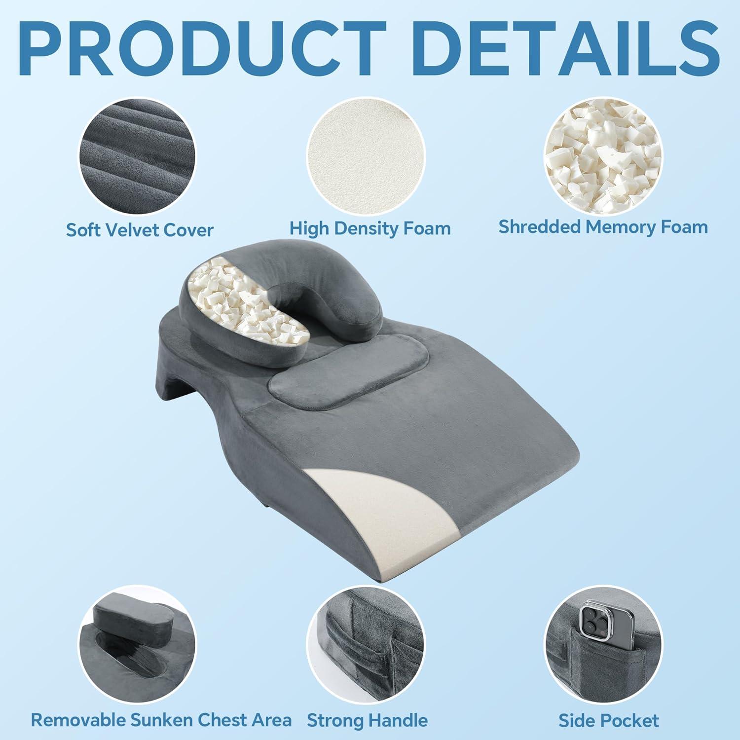 Almohada Prona MABOZOO con Cojín Desmontable para Masaje