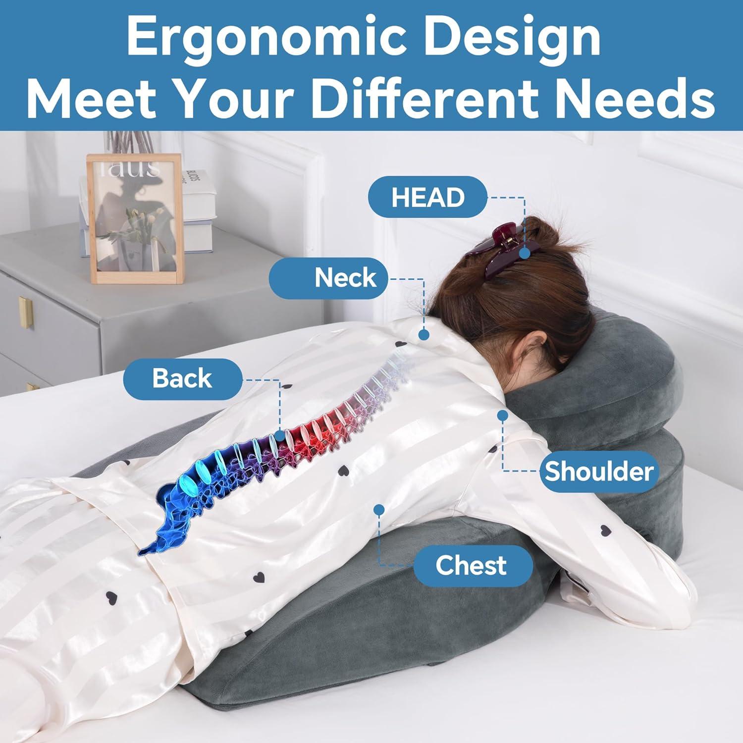 Almohada Prona MABOZOO con Cojín Desmontable para Masaje