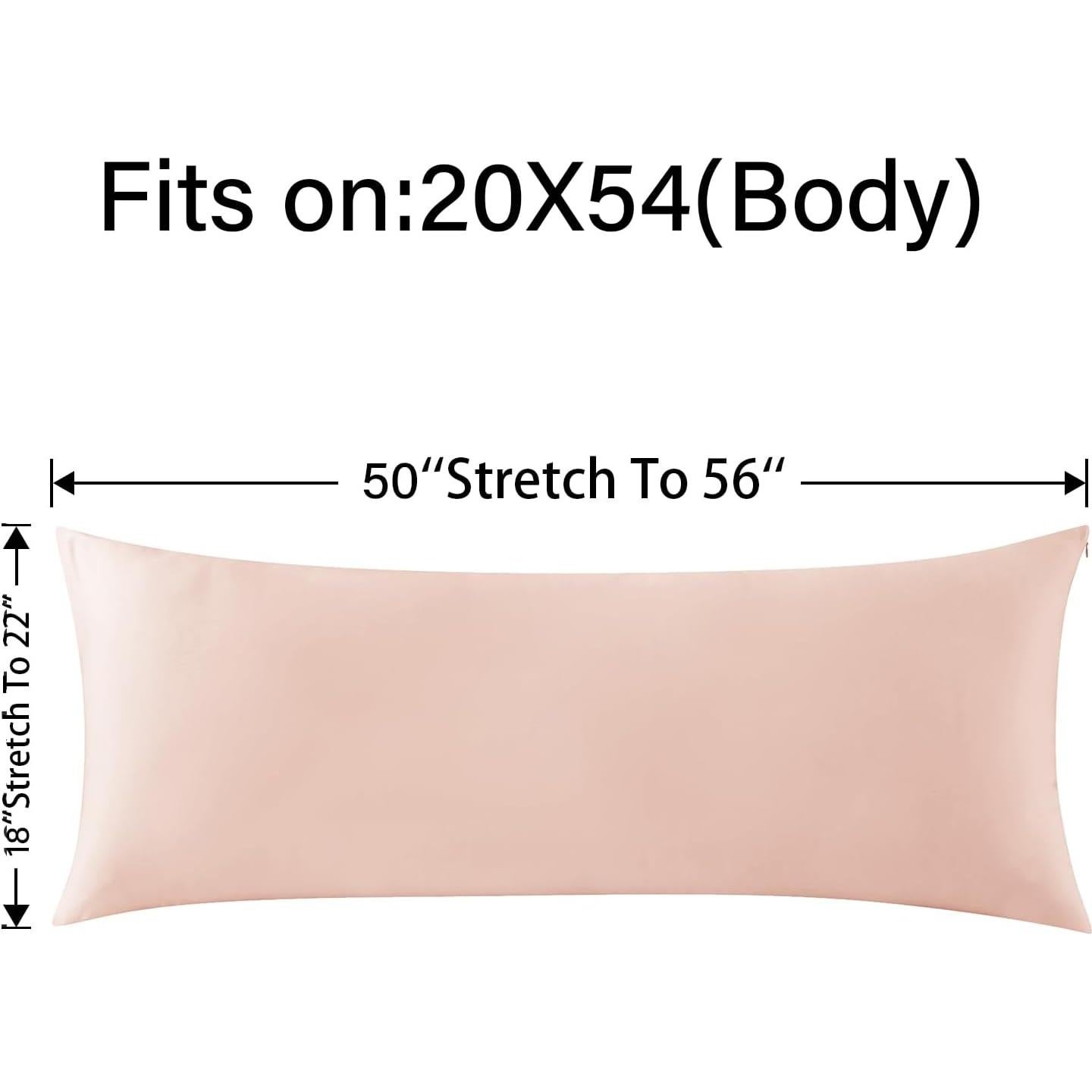 Funda de Almohada Corporal WhatsBedding Rosa Refrigerante 50.8x137.2 cm