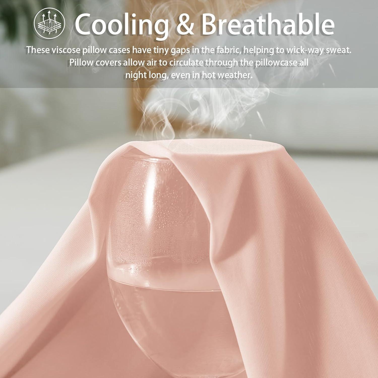 Funda de Almohada Corporal WhatsBedding Rosa Refrigerante 50.8x137.2 cm