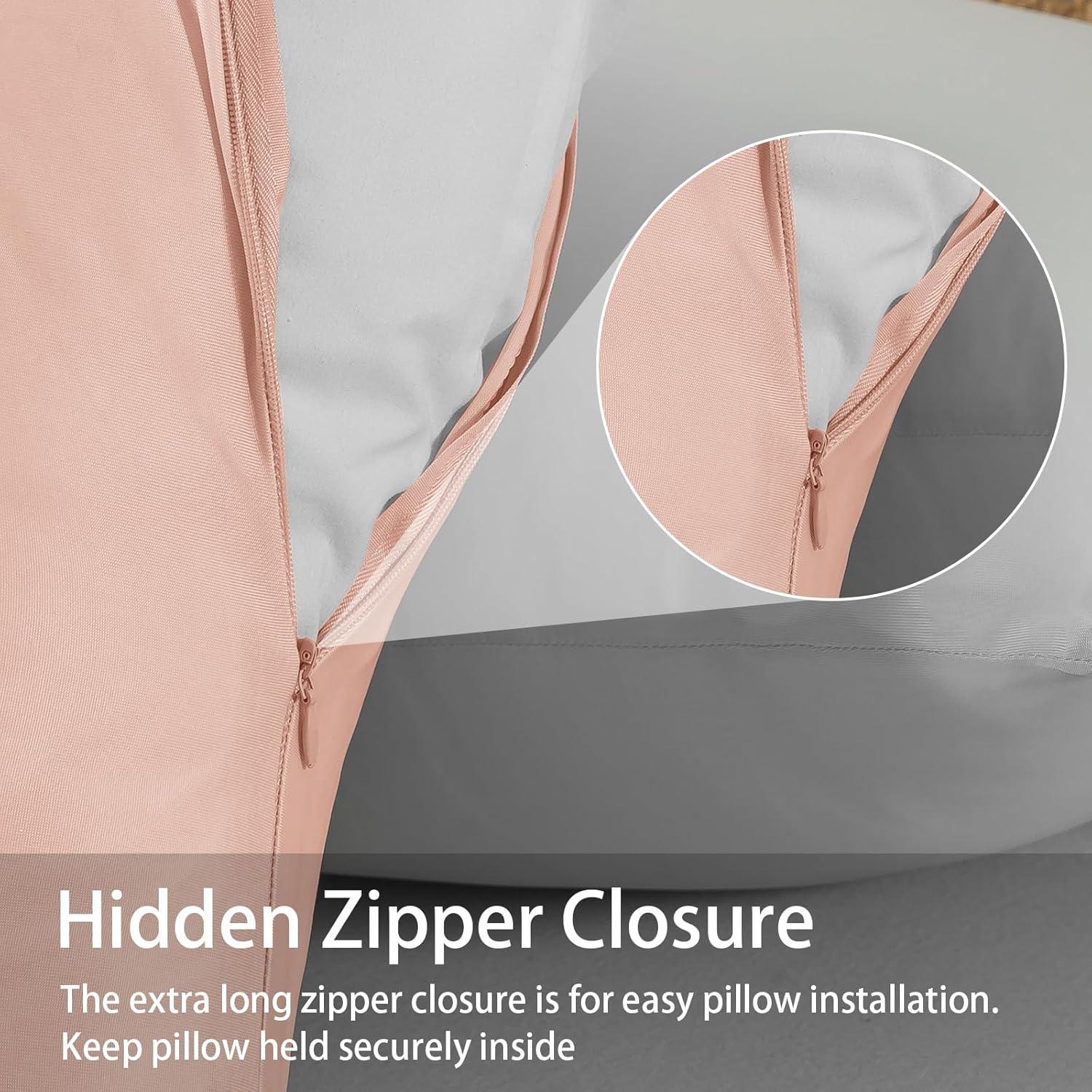 Funda de Almohada Corporal WhatsBedding Rosa Refrigerante 50.8x137.2 cm