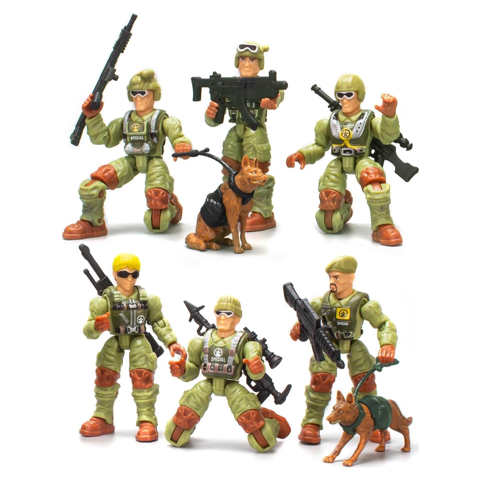 Set de Soldados de Juguete Baimiby 6 Piezas Movibles 4-7 Años