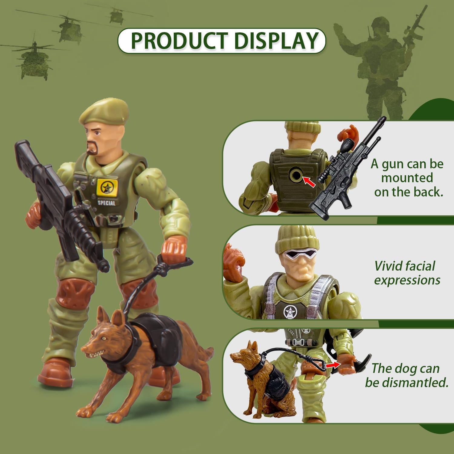 Set de Soldados de Juguete Baimiby 6 Piezas Movibles 4-7 Años