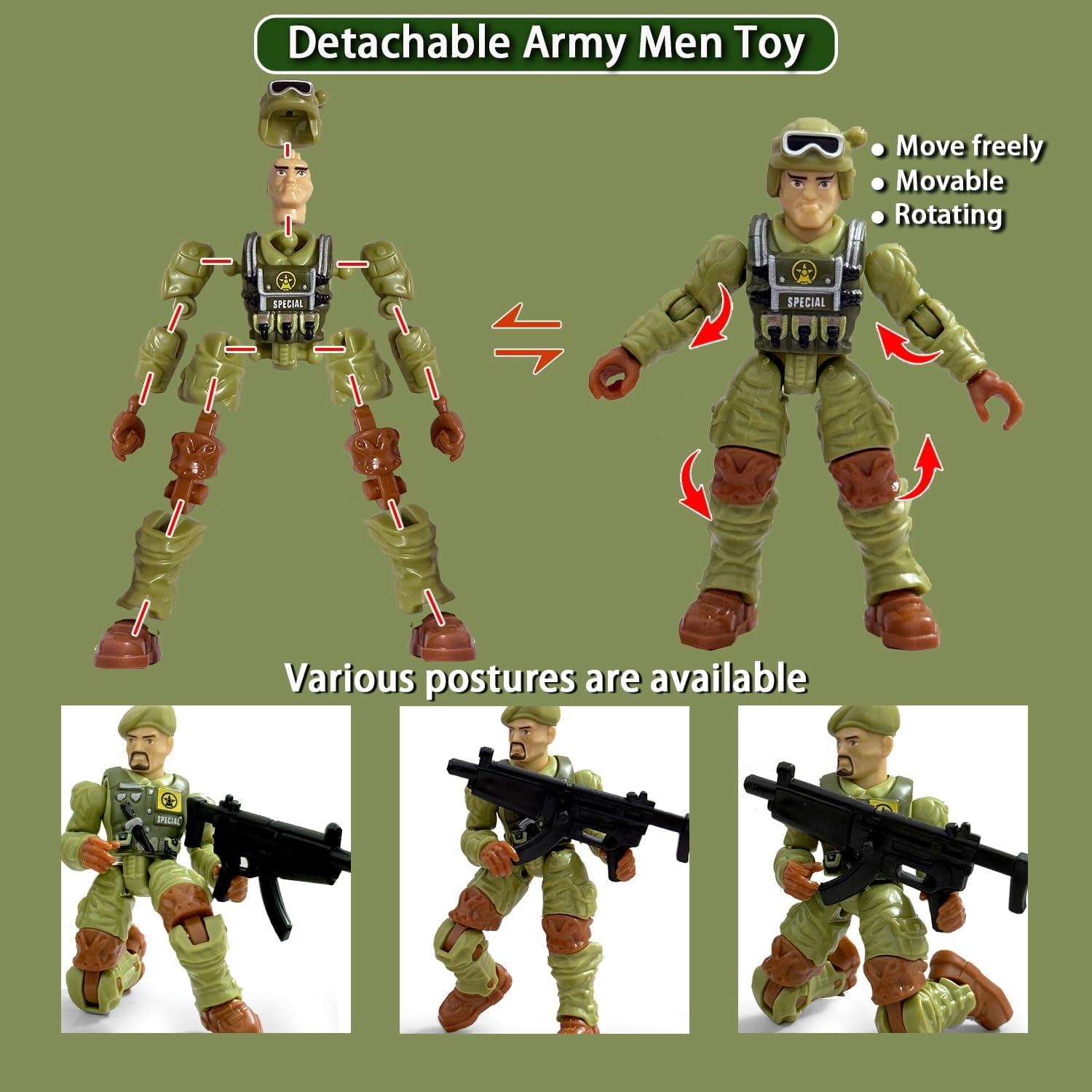 Set de Soldados de Juguete Baimiby 6 Piezas Movibles 4-7 Años