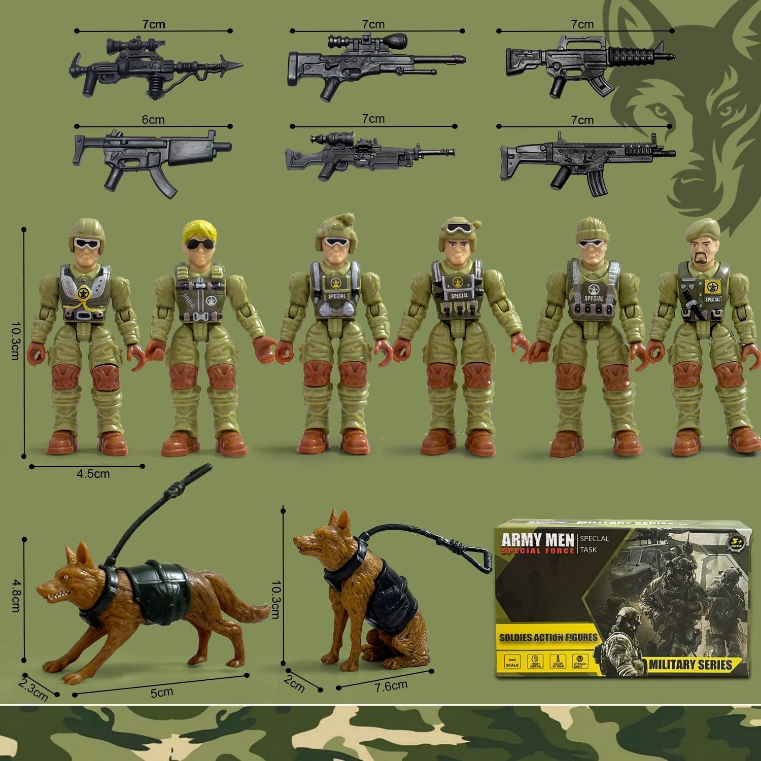 Set de Soldados de Juguete Baimiby 6 Piezas Movibles 4-7 Años