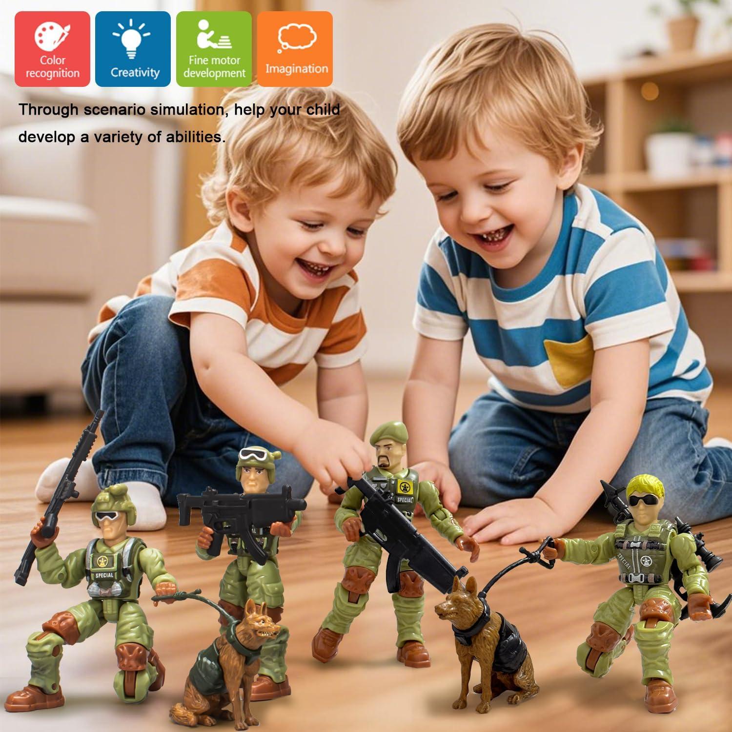 Set de Soldados de Juguete Baimiby 6 Piezas Movibles 4-7 Años