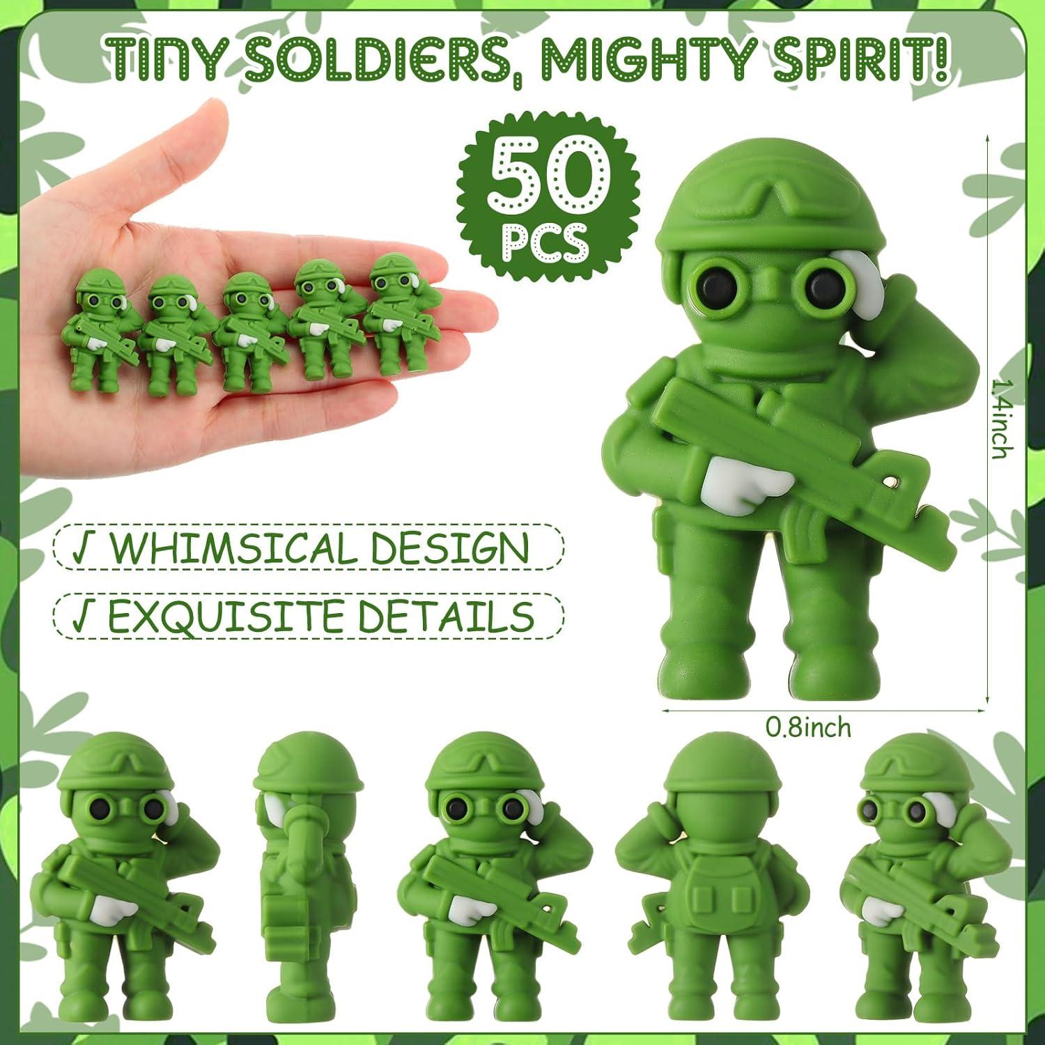 Figuras de Acción Soldados de Juguete Weysat 50 Pcs Verde