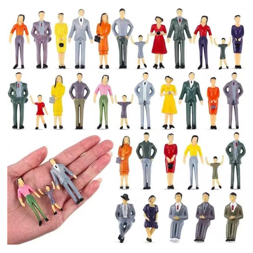 30 Mini Figuras de Personas Harrycle 1:30 Multicolor 5.5 cm