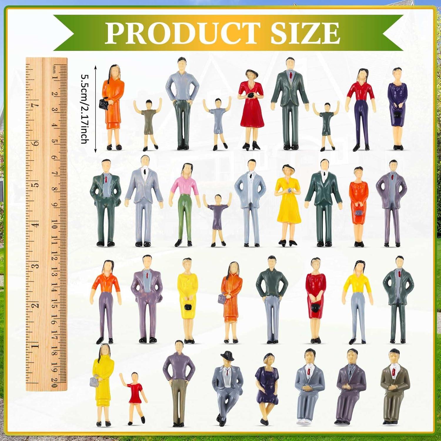 30 Mini Figuras de Personas Harrycle 1:30 Multicolor 5.5 cm