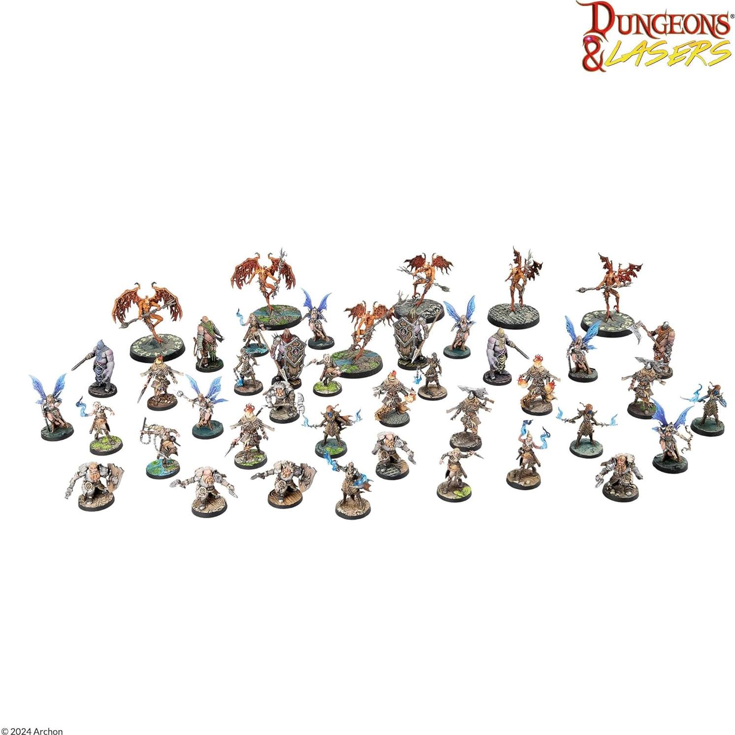 Conjunto de Miniaturas Dungeons & Lasers Archon 42 Modelos 28mm