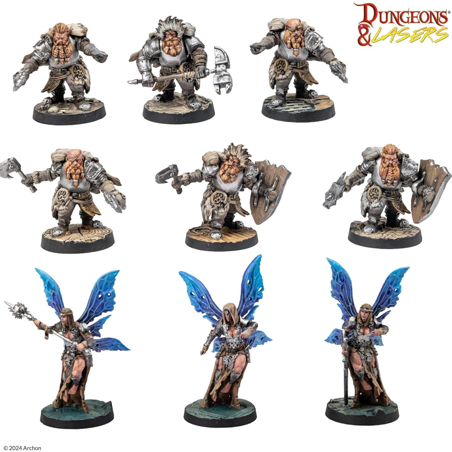 Conjunto de Miniaturas Dungeons & Lasers Archon 42 Modelos 28mm