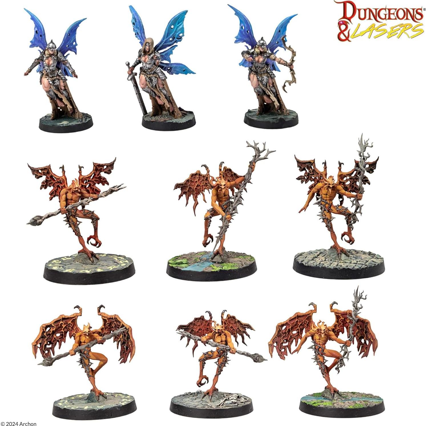 Conjunto de Miniaturas Dungeons & Lasers Archon 42 Modelos 28mm