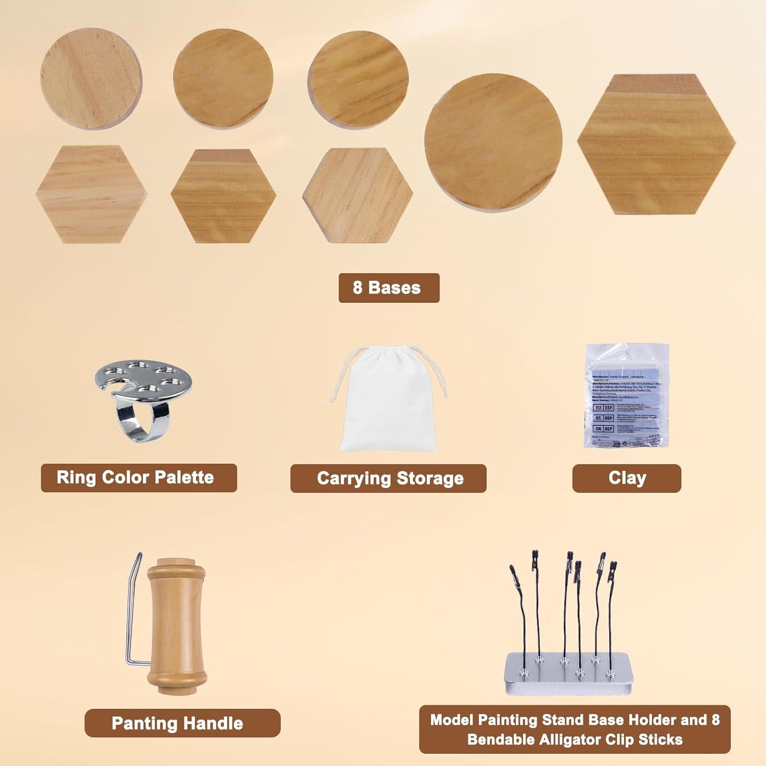 Mango de Pintura Miniatura DigNew ZH-0523 con Accesorios