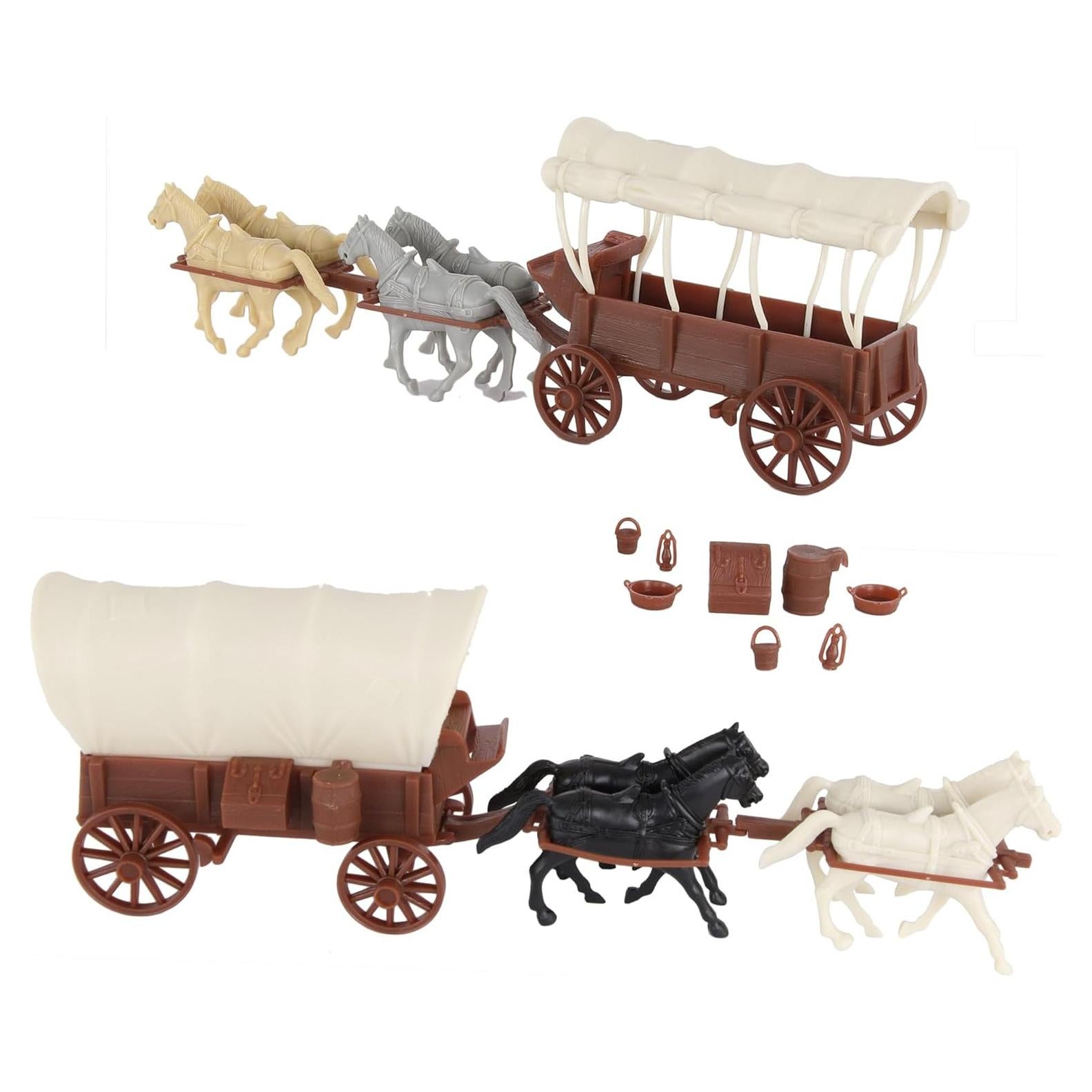 Carrozas Cubiertas Pioneras BMC Toys - Set 24 Piezas