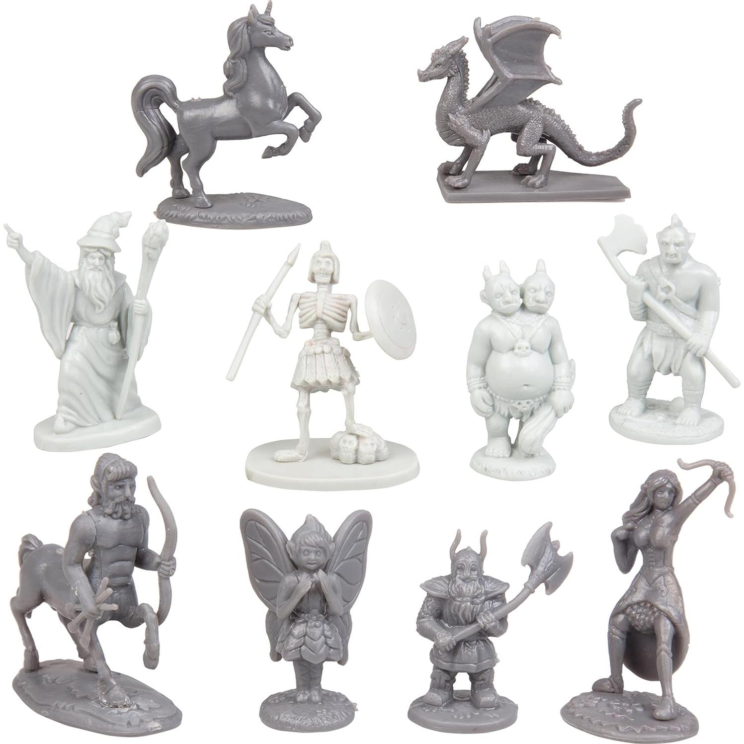 Juego de figuras de acción SCS Direct - 10 criaturas RPG pintables