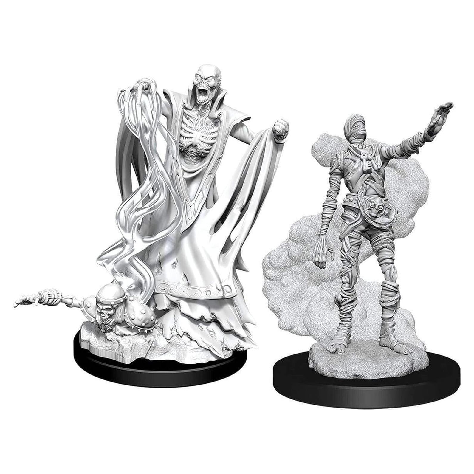 Miniaturas sin pintar WizKids D&D Nolzur Lich y Mummy Lord