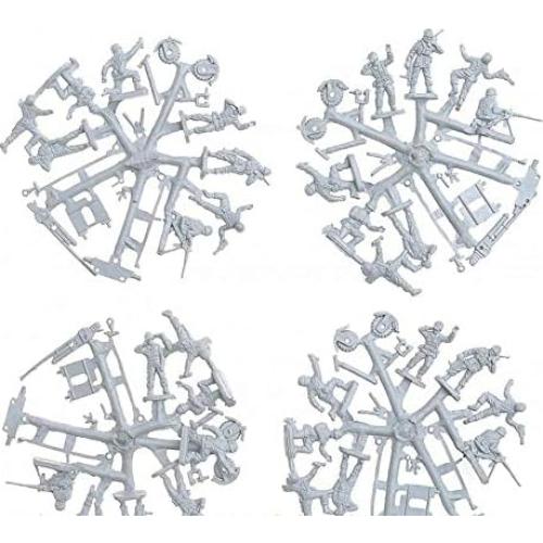 Mars Figures 72017-1/72 U.S. Infantry with 27mm Guns 4 Pcs WWII, Model kit