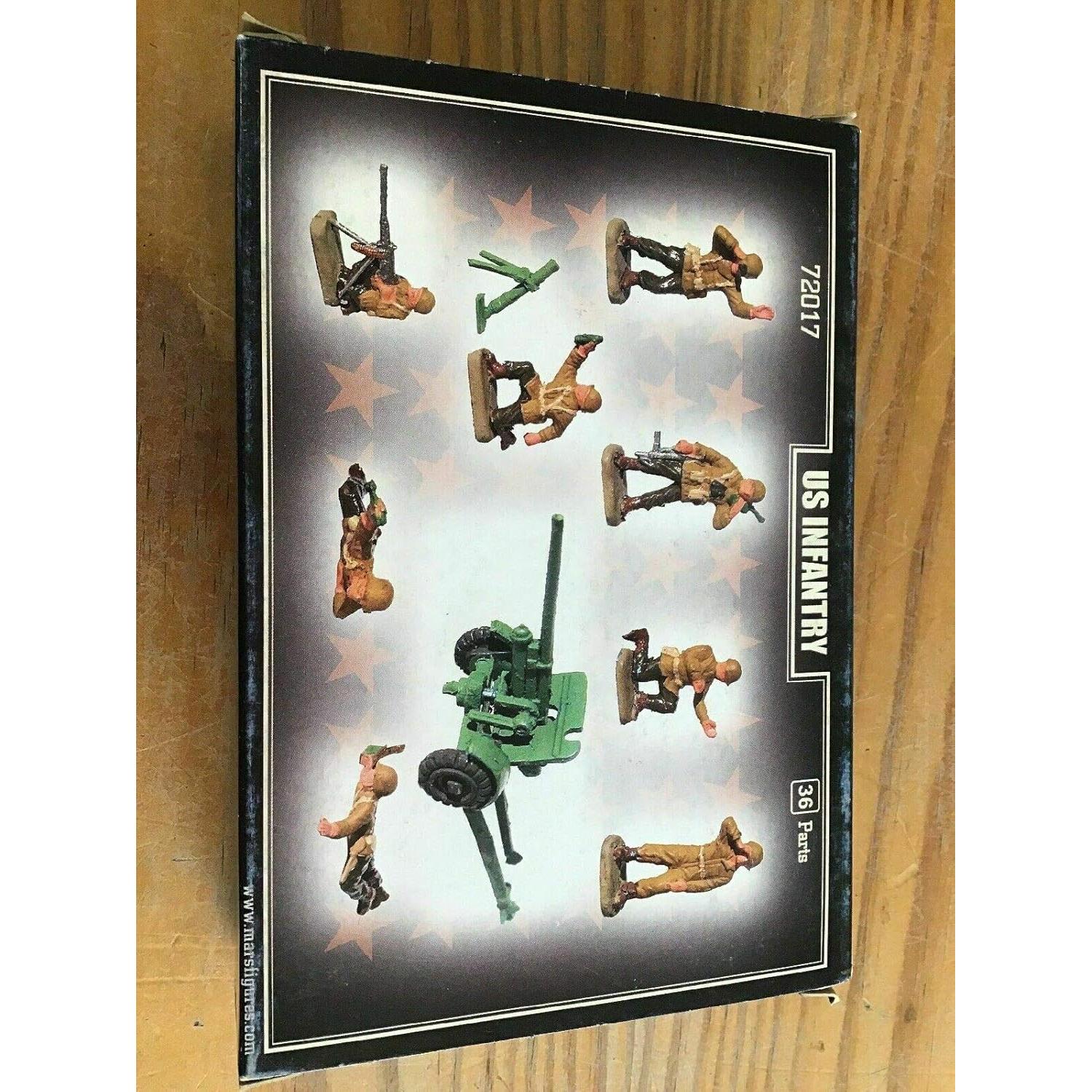 Mars Figures 72017-1/72 U.S. Infantry with 27mm Guns 4 Pcs WWII, Model kit