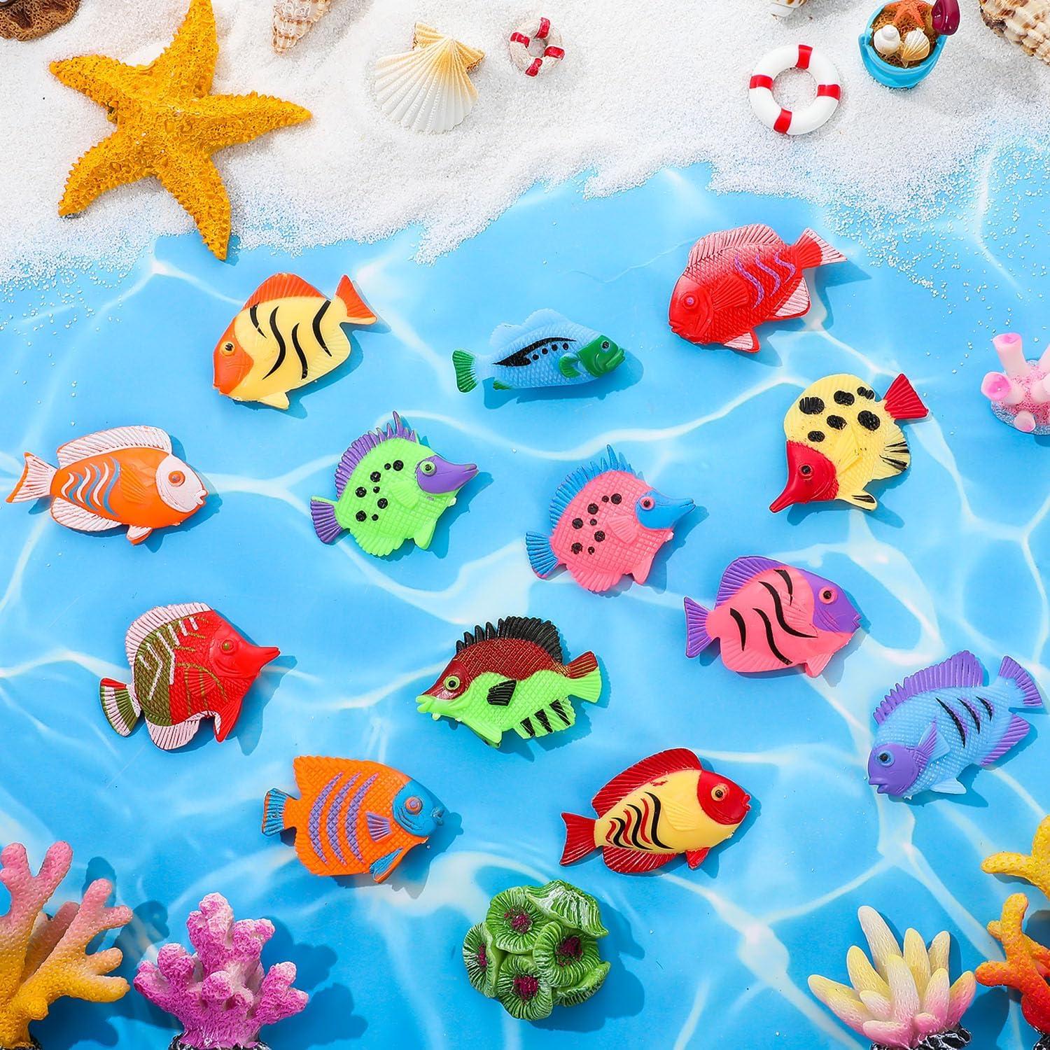 Juego de 36 peces de plástico LHSYFBZ para decoración de fiestas