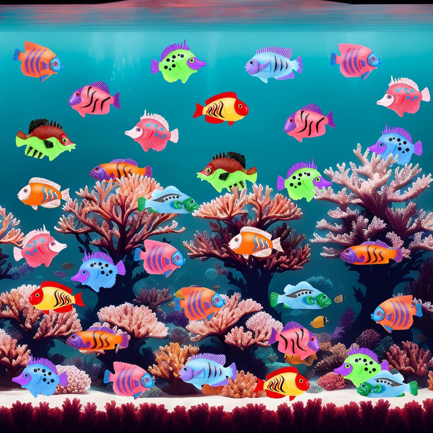 Juego de 36 peces de plástico LHSYFBZ para decoración de fiestas