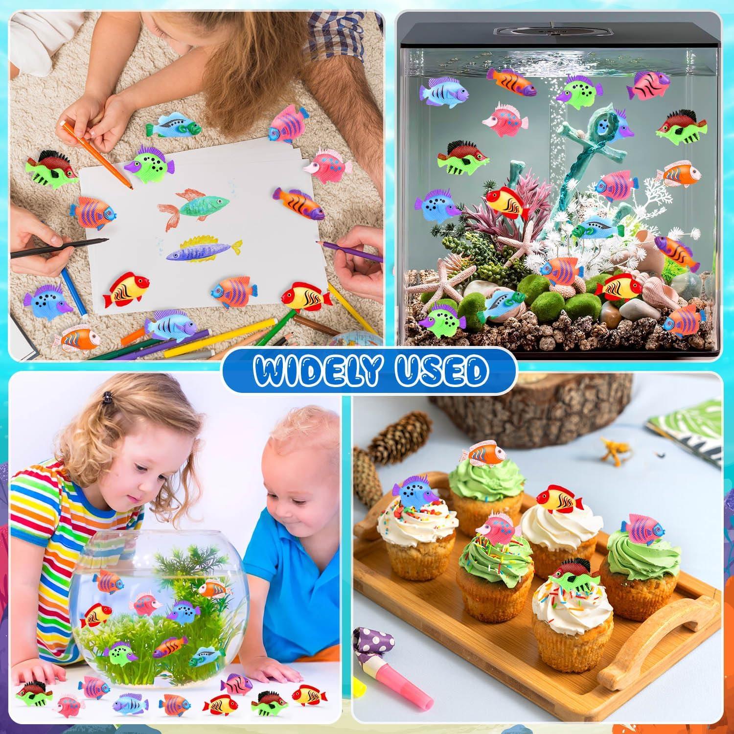 Juego de 36 peces de plástico LHSYFBZ para decoración de fiestas