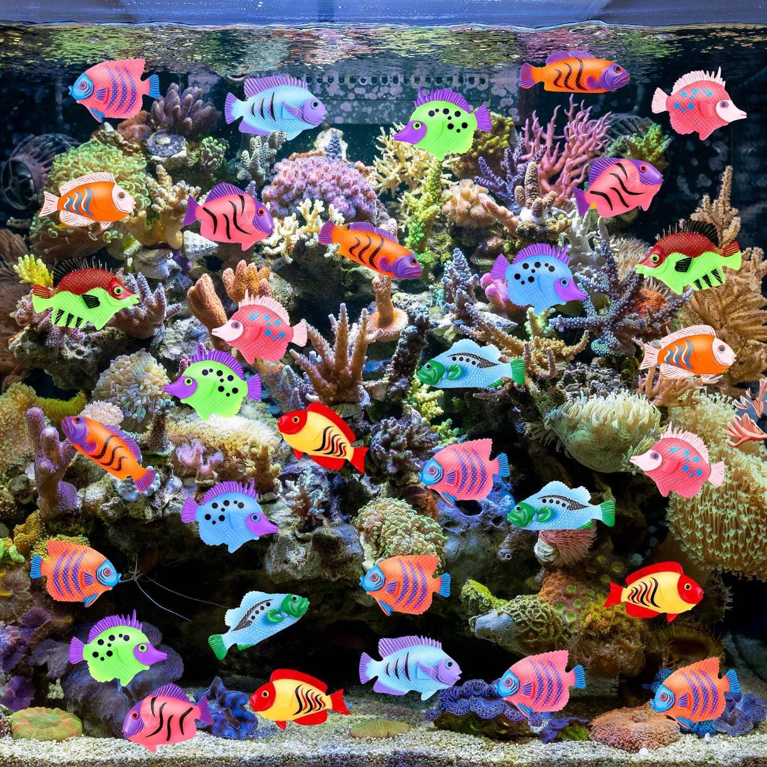 Juego de 36 peces de plástico LHSYFBZ para decoración de fiestas