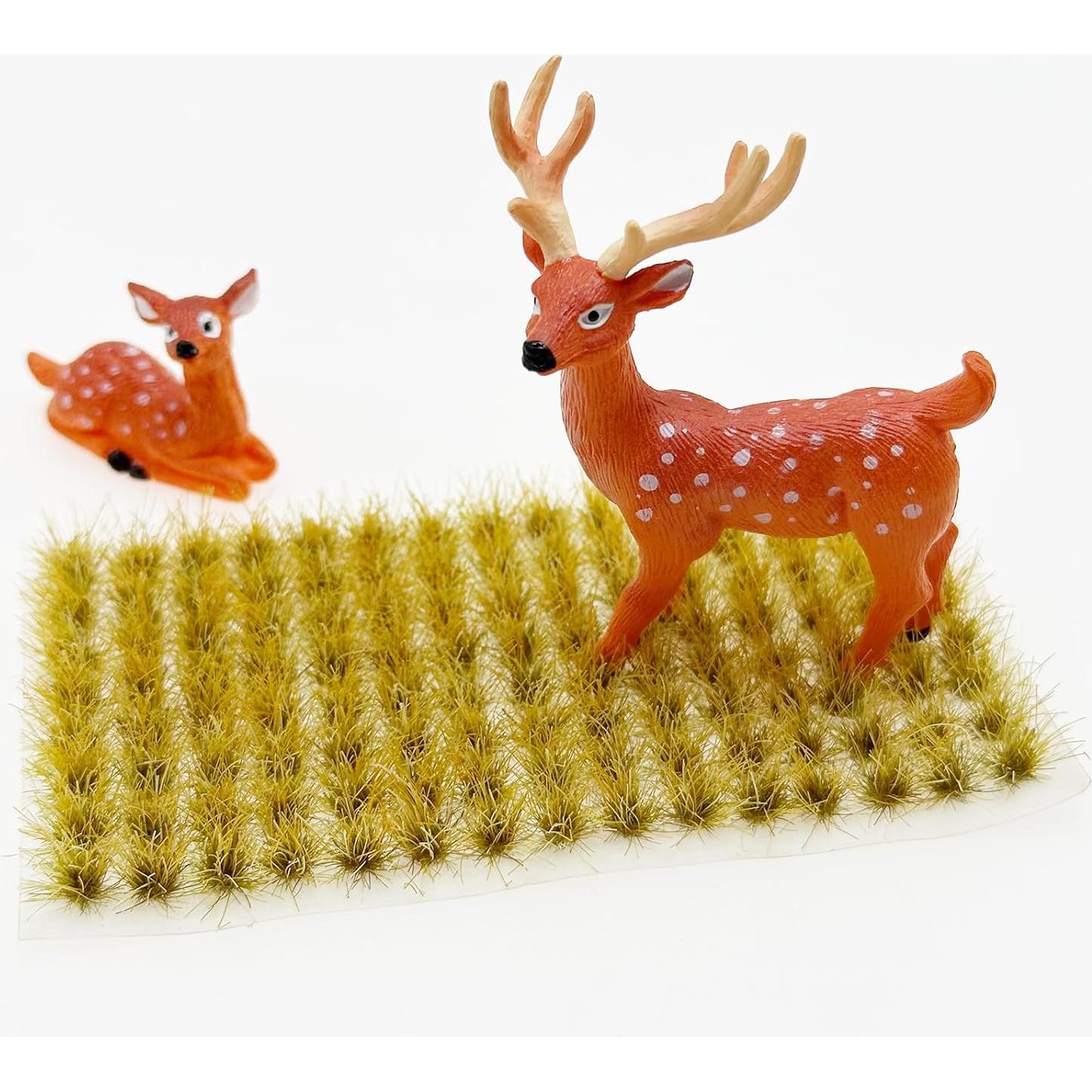 Woohome 120 Tufts de Hierba Estática Amarilla para Paisaje Miniatura