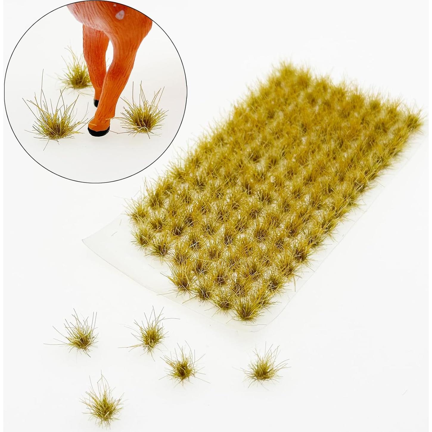 Woohome 120 Tufts de Hierba Estática Amarilla para Paisaje Miniatura