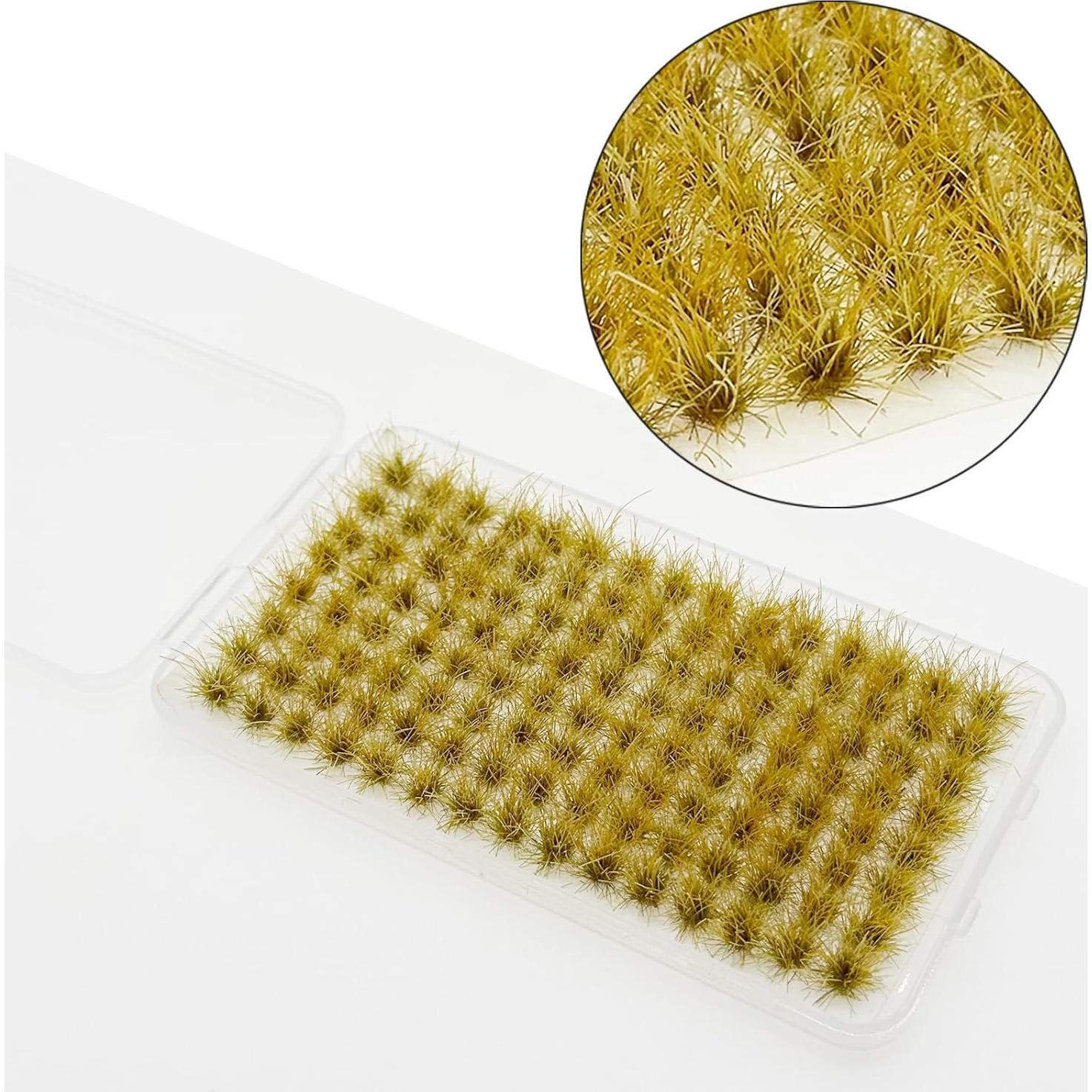 Woohome 120 Tufts de Hierba Estática Amarilla para Paisaje Miniatura