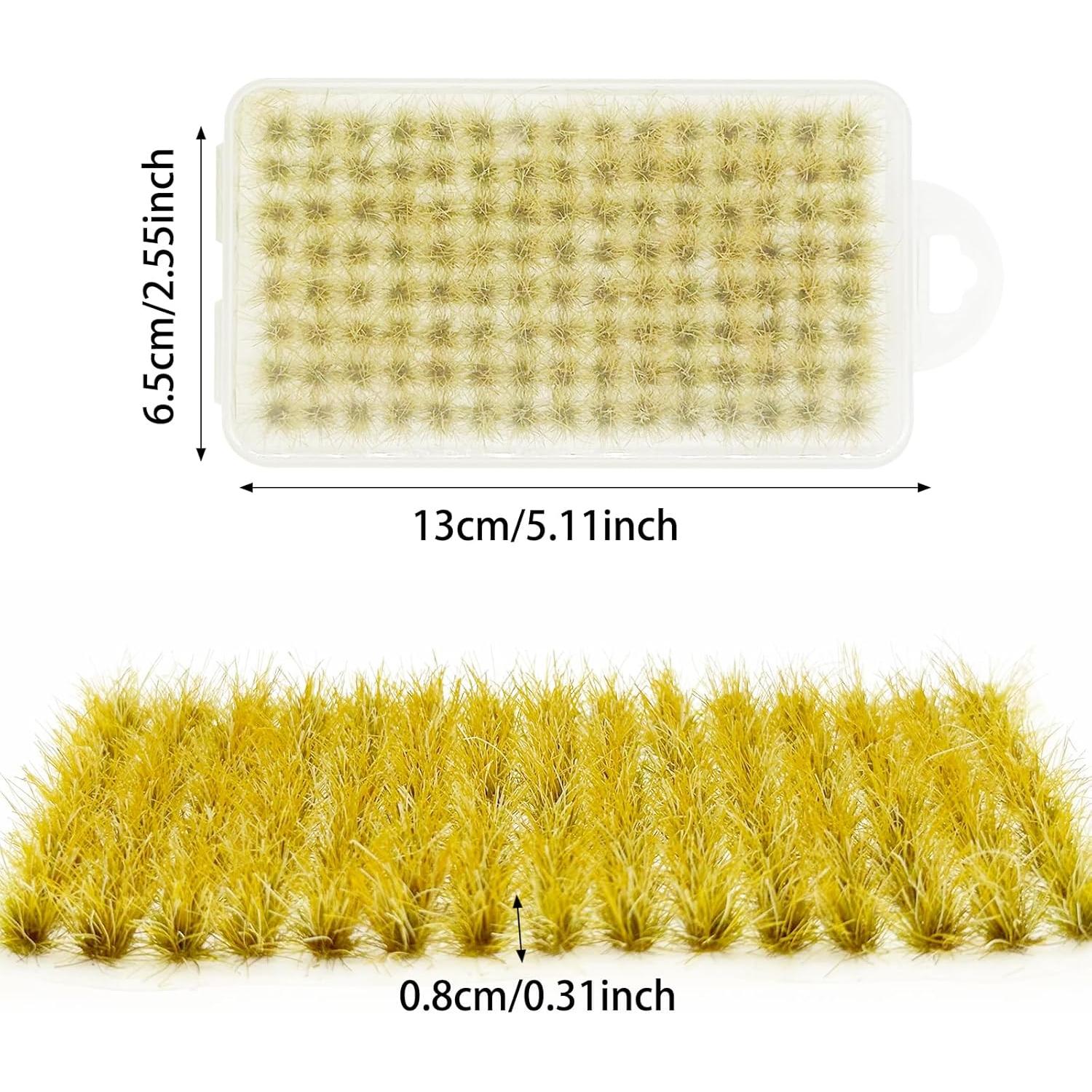 Woohome 120 Tufts de Hierba Estática Amarilla para Paisaje Miniatura