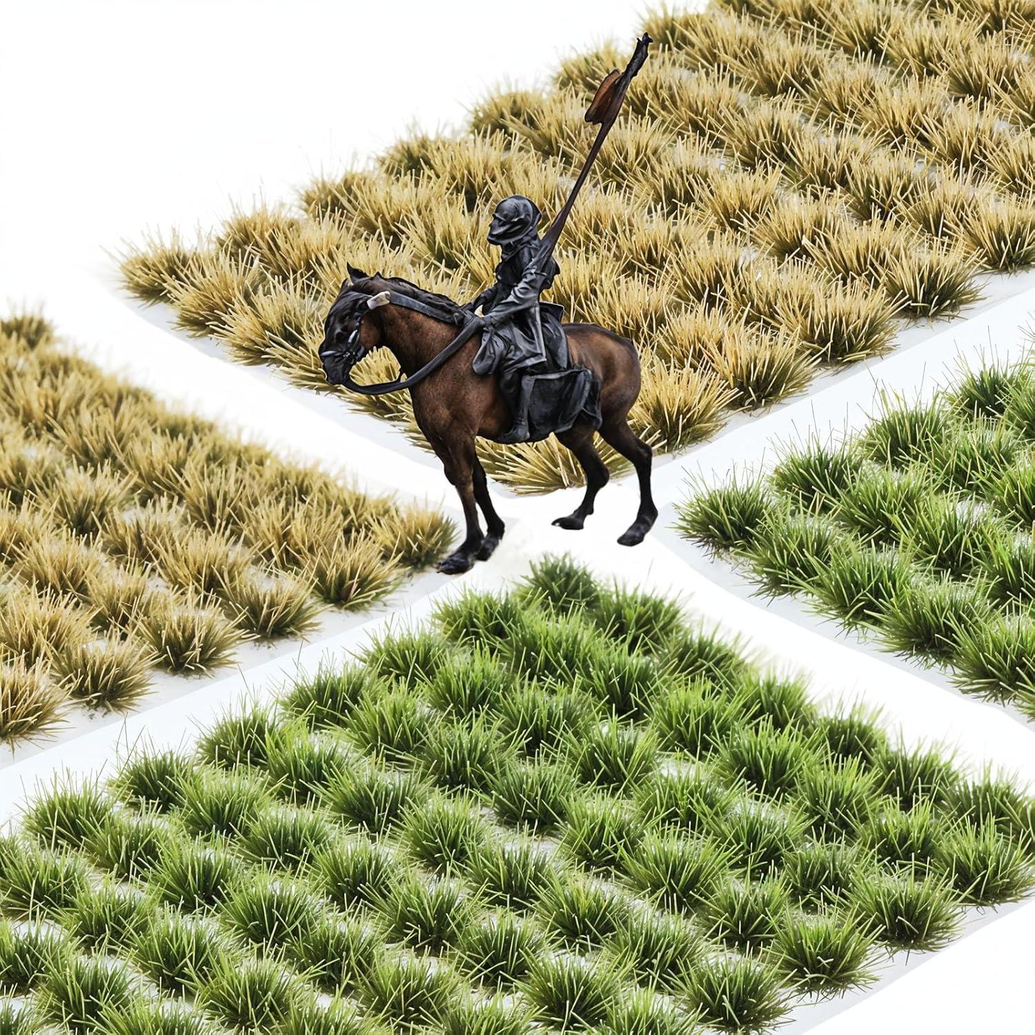 Grupo de Hierba Estática Artificial QfwdfcTrenz 2 Pcs Verde Marrón