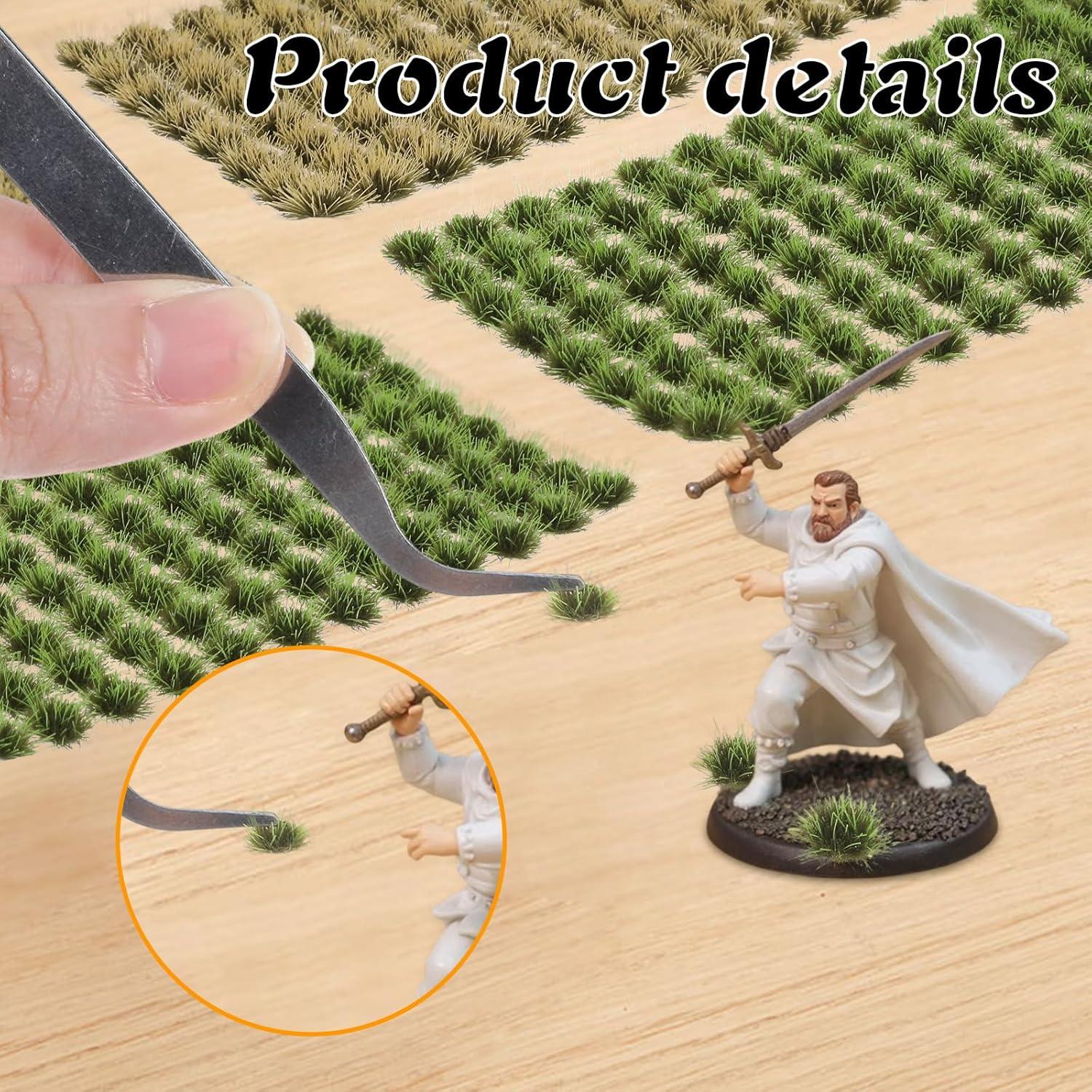 Grupo de Hierba Estática Artificial QfwdfcTrenz 2 Pcs Verde Marrón