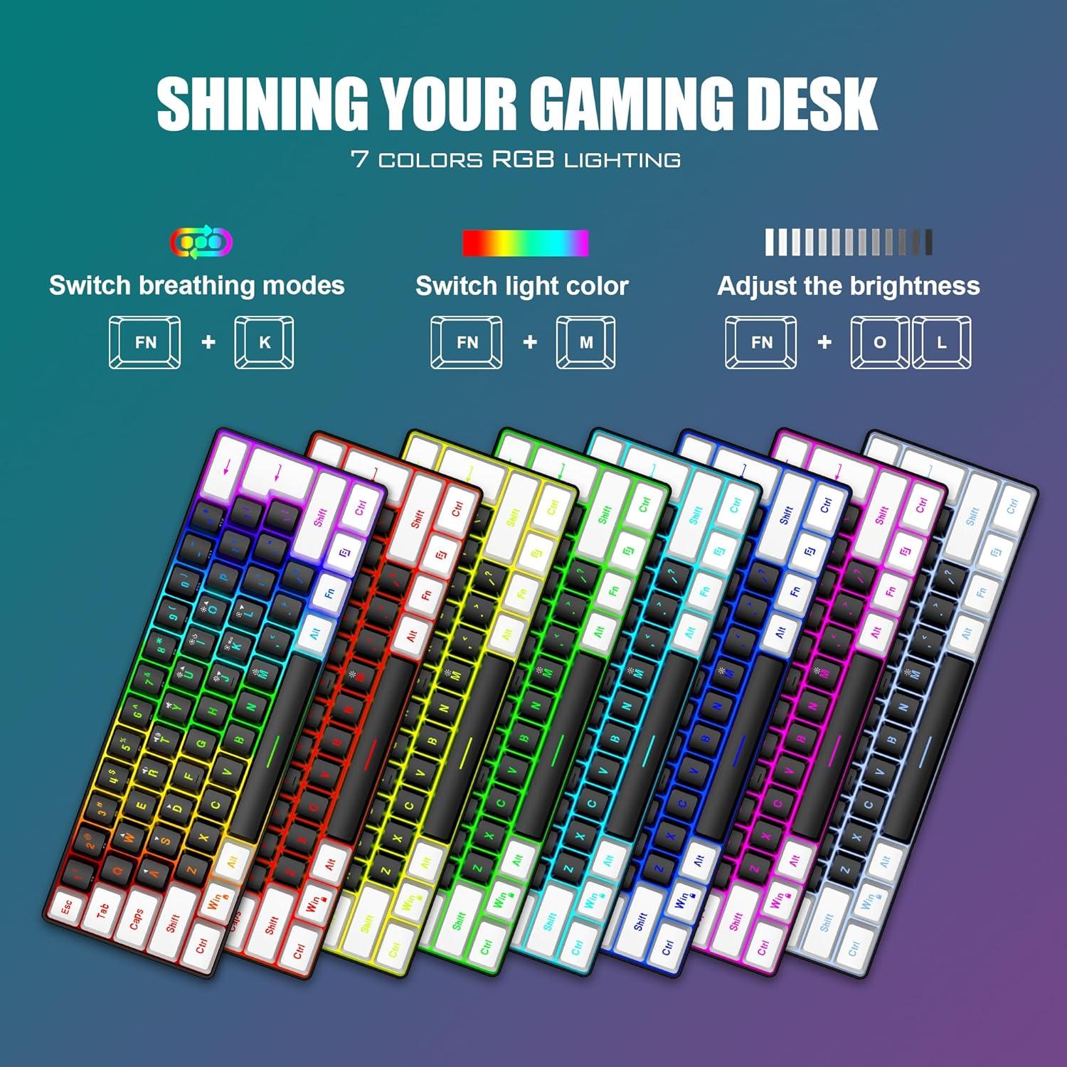 Combo Teclado y Ratón Gaming RedThunder K62 RGB 61 Teclas