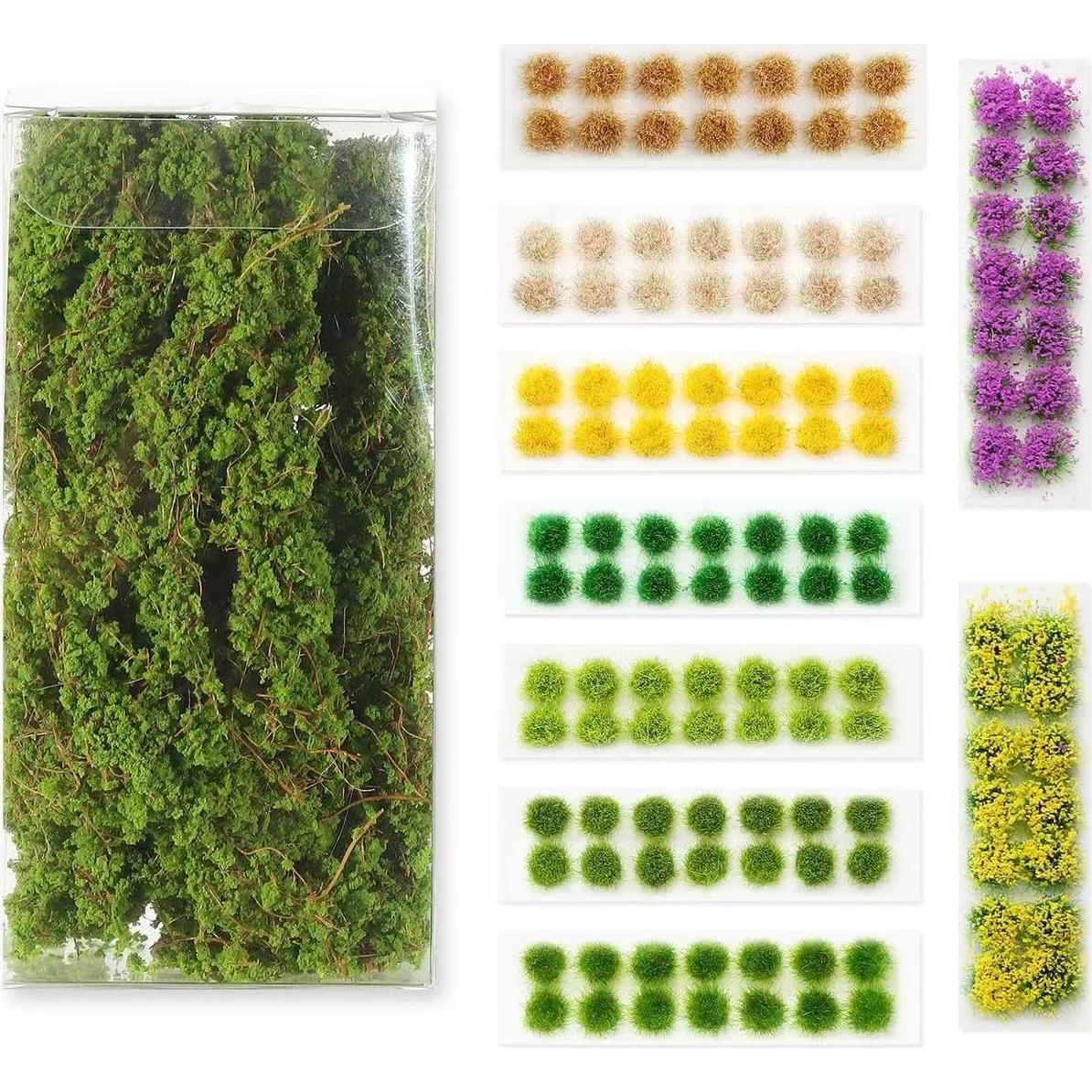 Kit de 126 Piezas de Césped Estático Spriplant para Dioramas