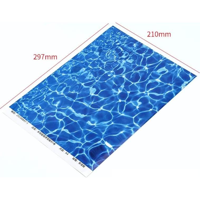 9 Hojas de Etiquetas de Olas de Agua Wmhanler 29.7x21 cm