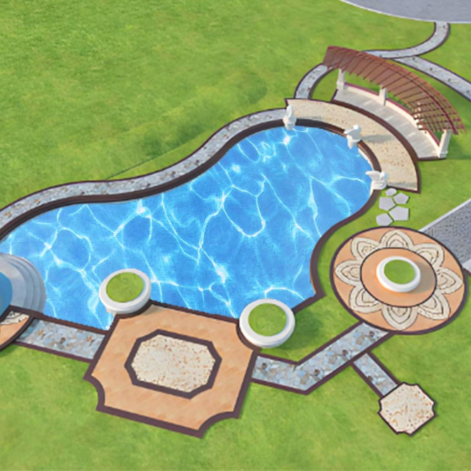 9 Hojas de Etiquetas de Olas de Agua Wmhanler 29.7x21 cm