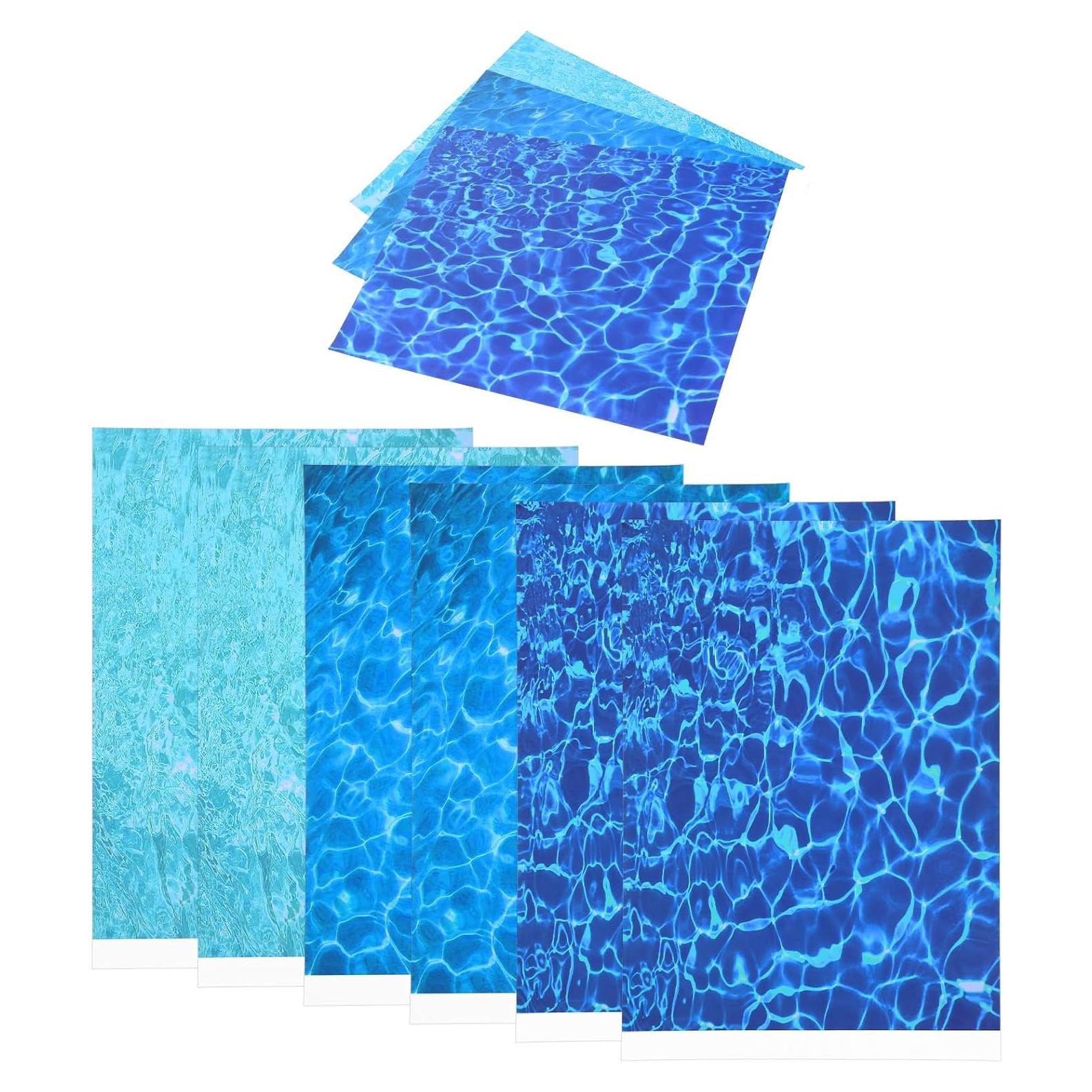 Pegatinas de Agua Ripple Telooco 6 Hojas Autoadhesivas 297x210mm