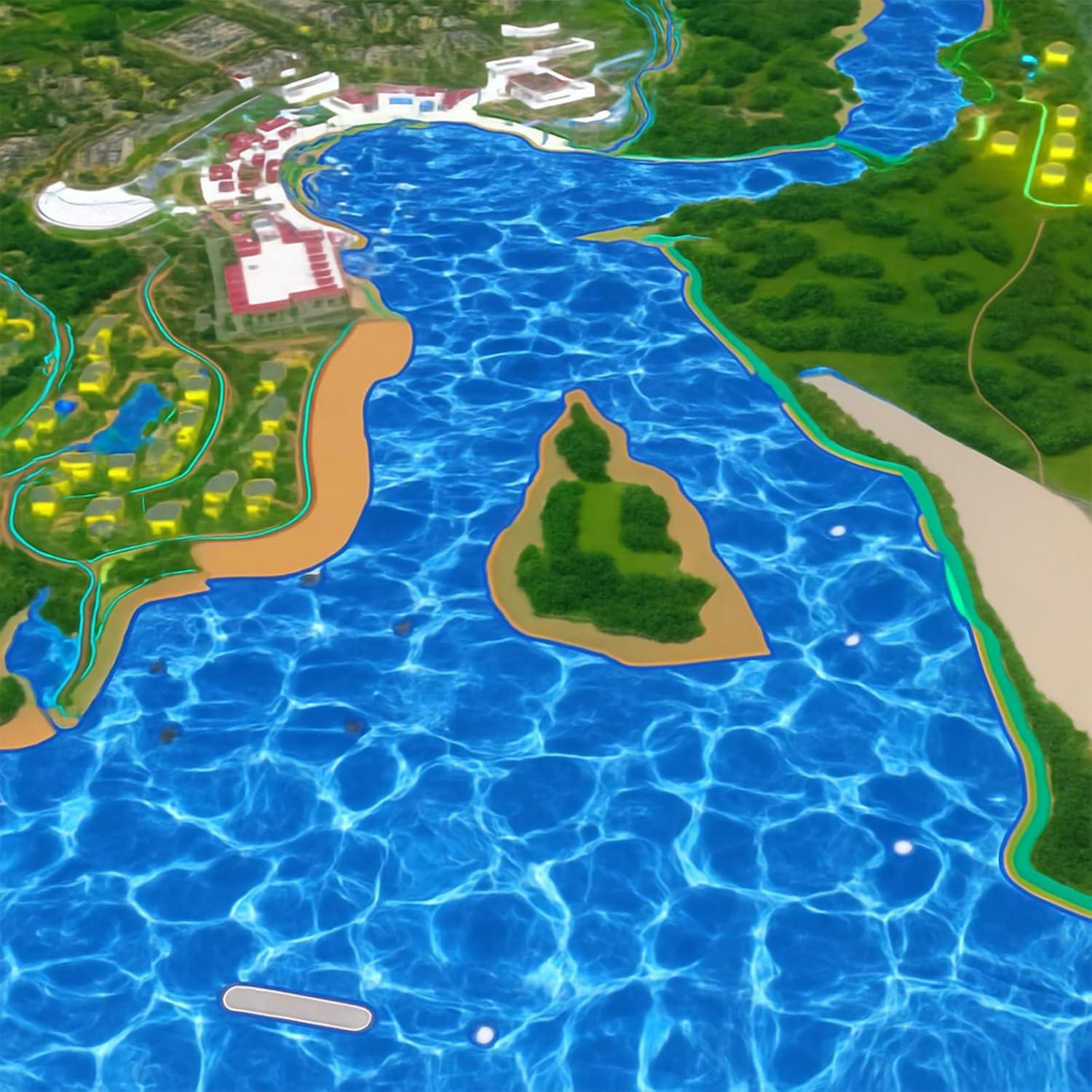 Pegatinas de Agua Ripple Telooco 6 Hojas Autoadhesivas 297x210mm