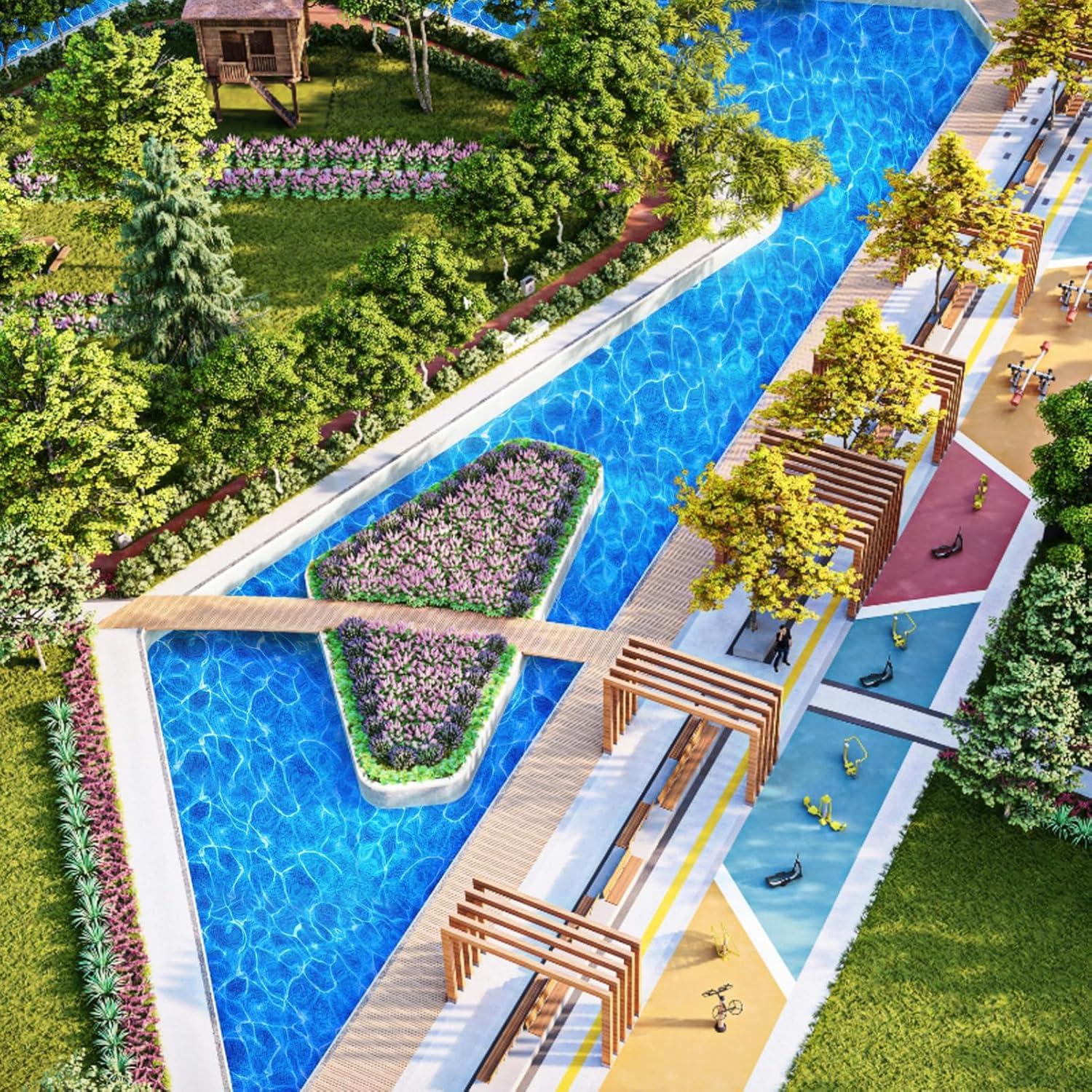 Hojas de Agua Falsa BESPORTBLE 5 Unidades 29.5x20cm