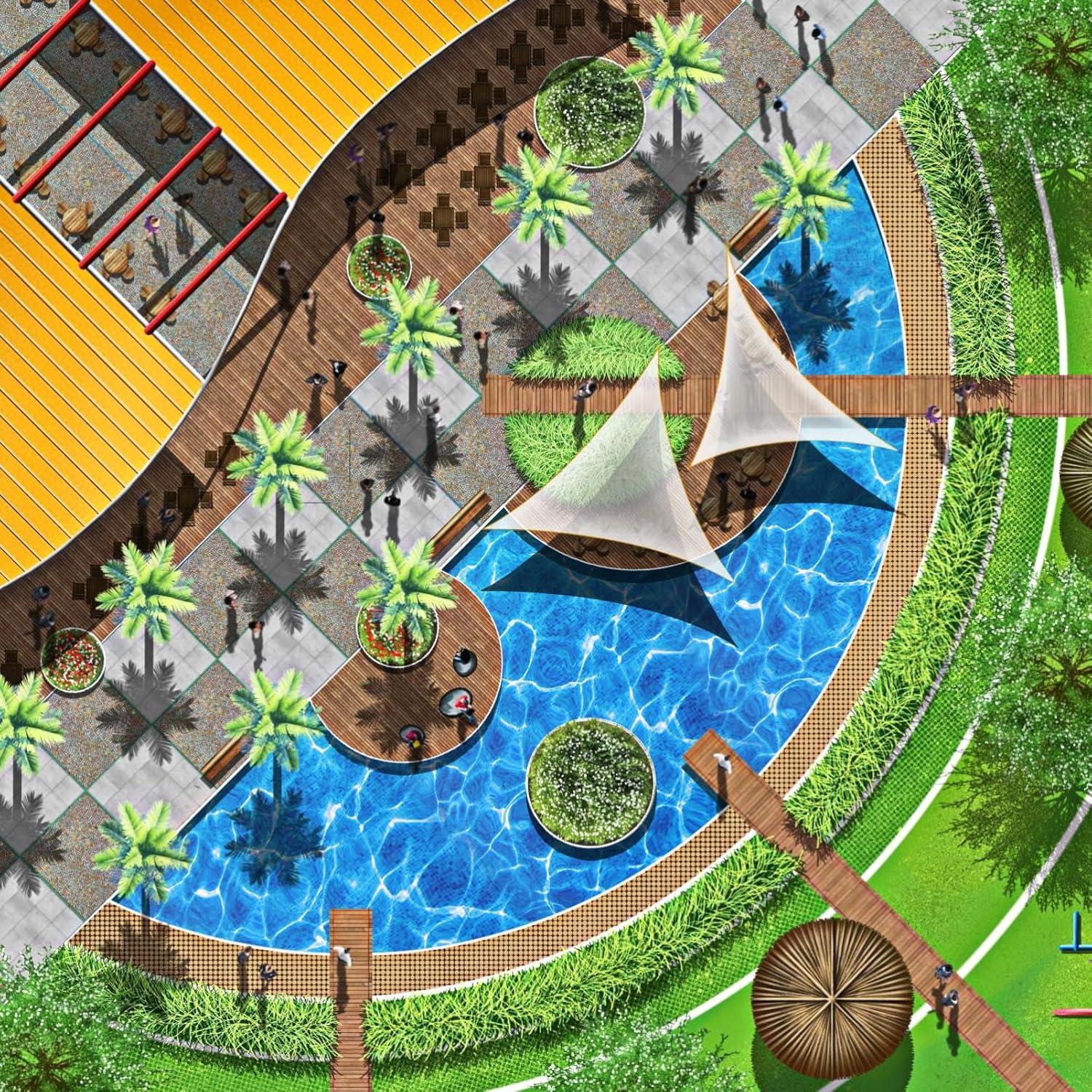 Hojas de Agua Falsa BESPORTBLE 5 Unidades 29.5x20cm