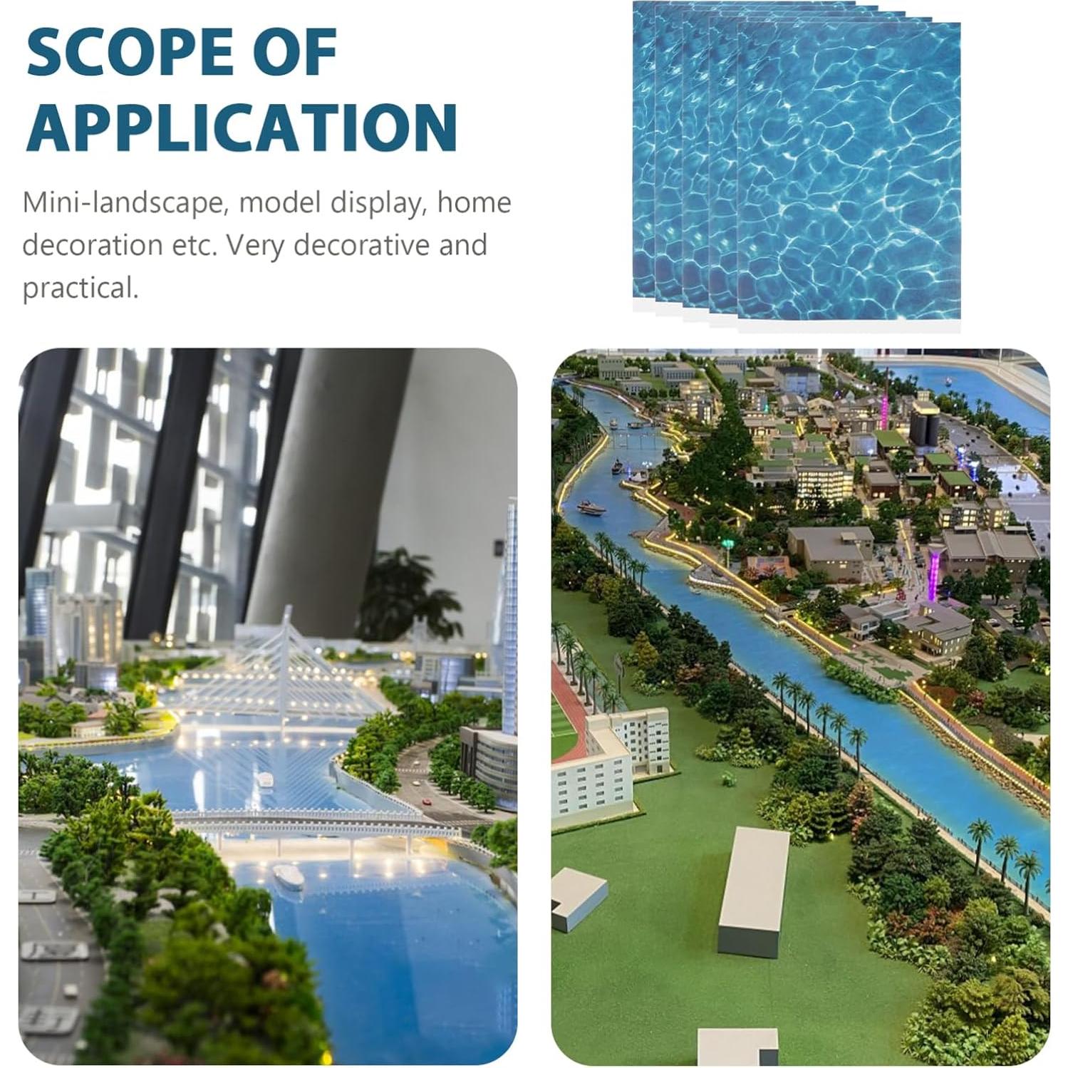 Pegatinas Decorativas de Agua Artificial Cabilock 5PCS 29.5x21cm