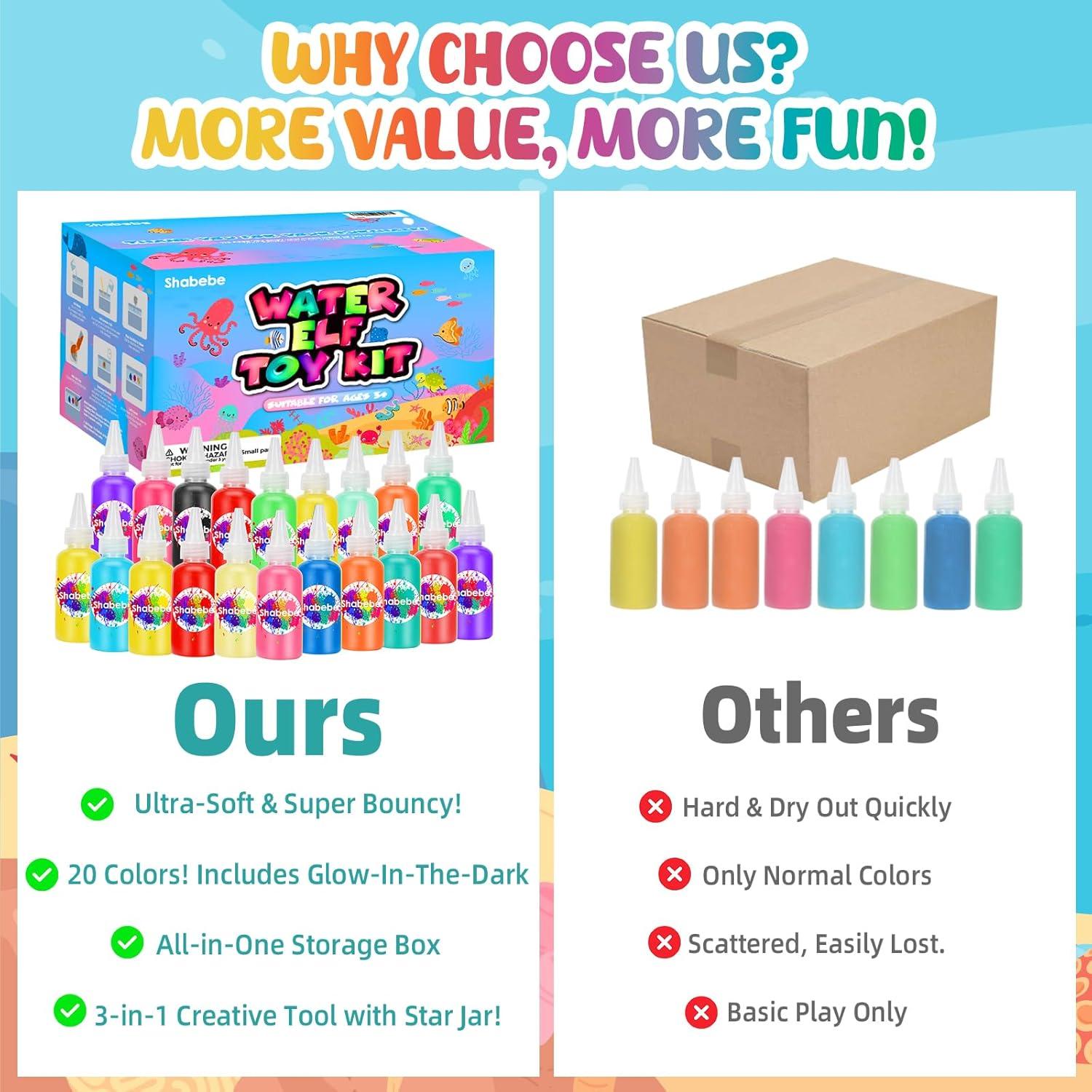 Kit de Juguete de Elfo de Agua Shabebe - 48 Piezas Creativas