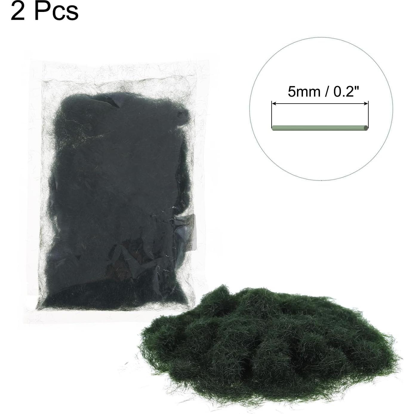 Hierba Estática MECCANIXITY Nylon 5mm Verde Oscuro 2x30g